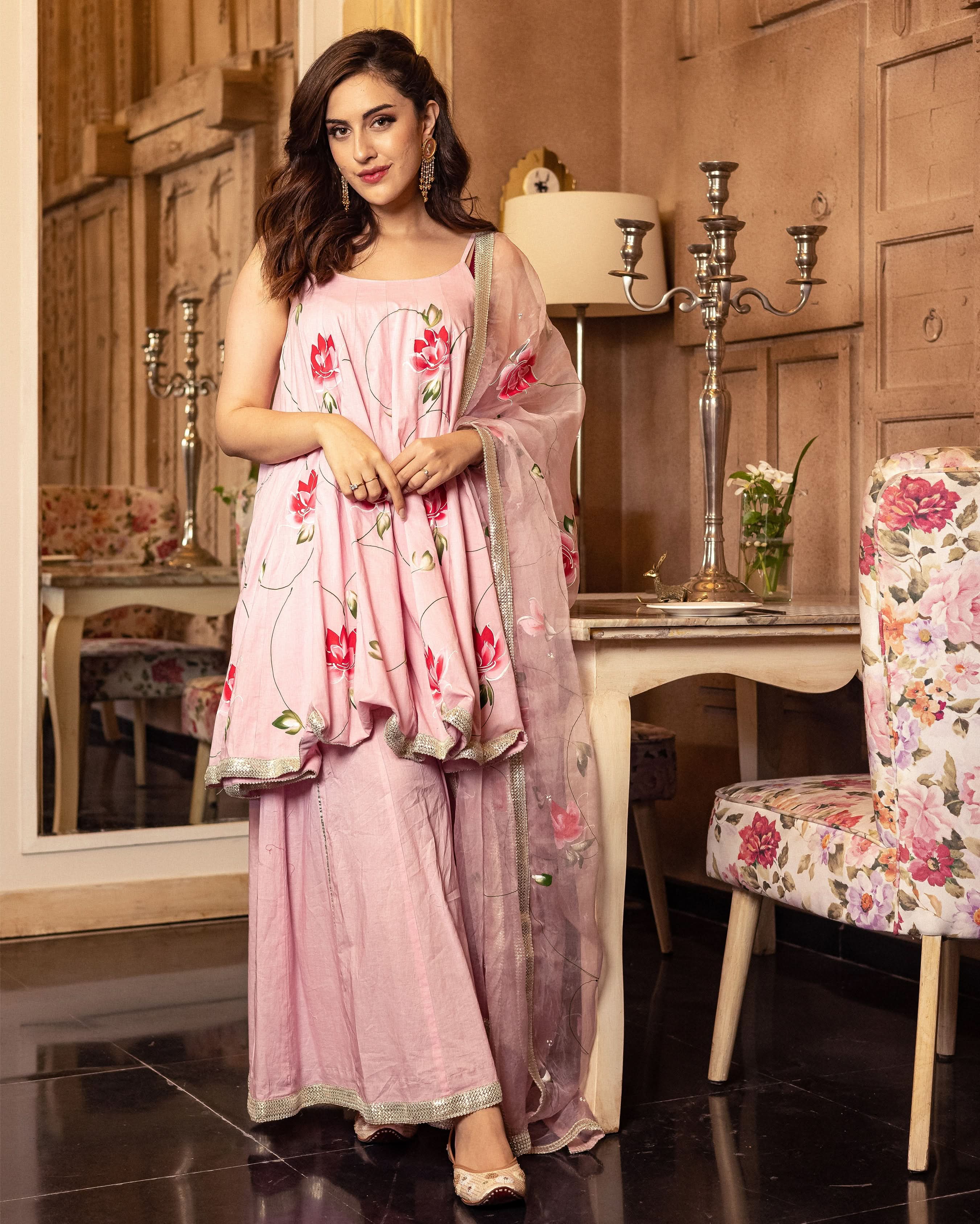 Alhaiya Handpainted Sharara Set - Image 5