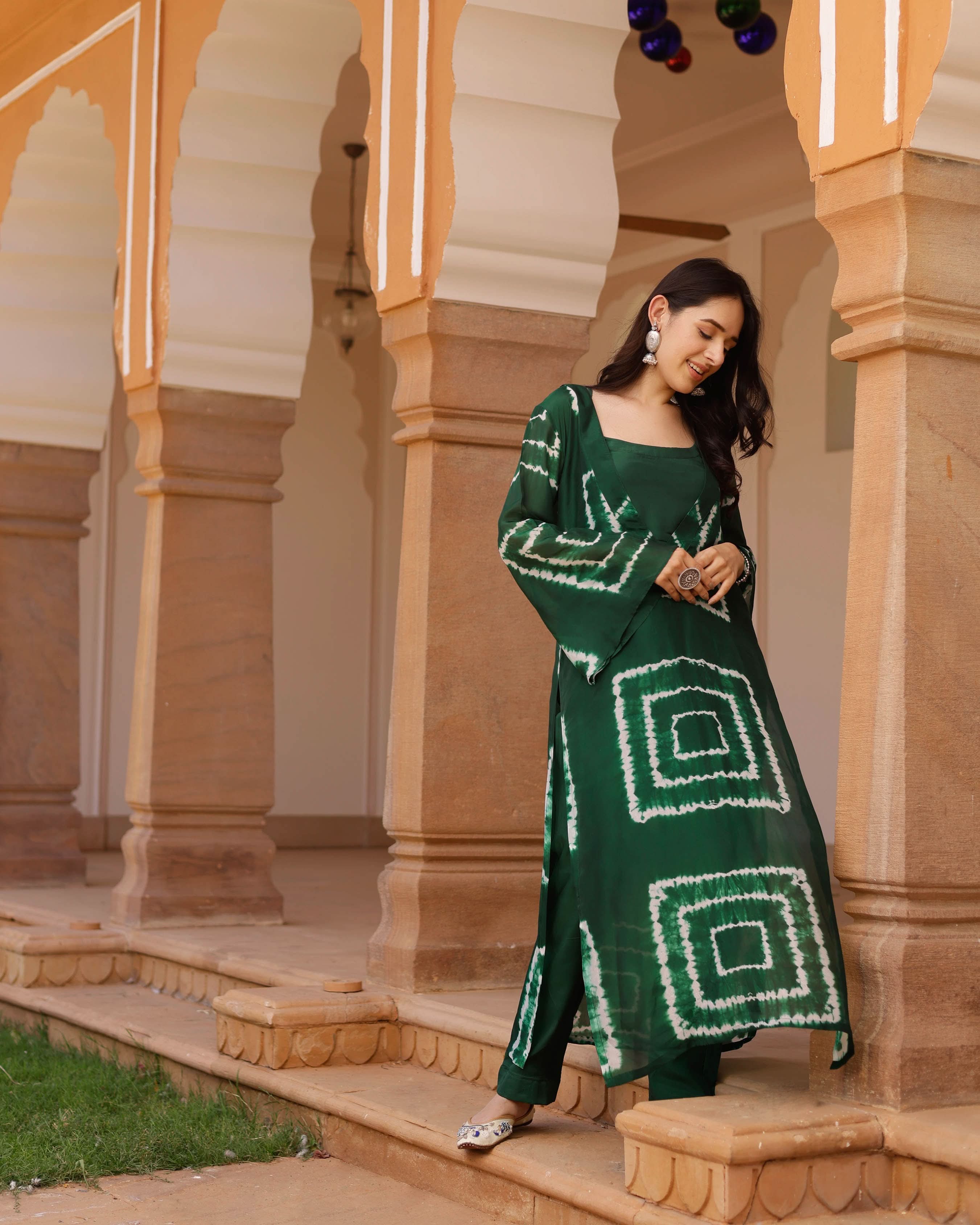 Aurora Silk Tie & Dye Kurta Set - Image 5