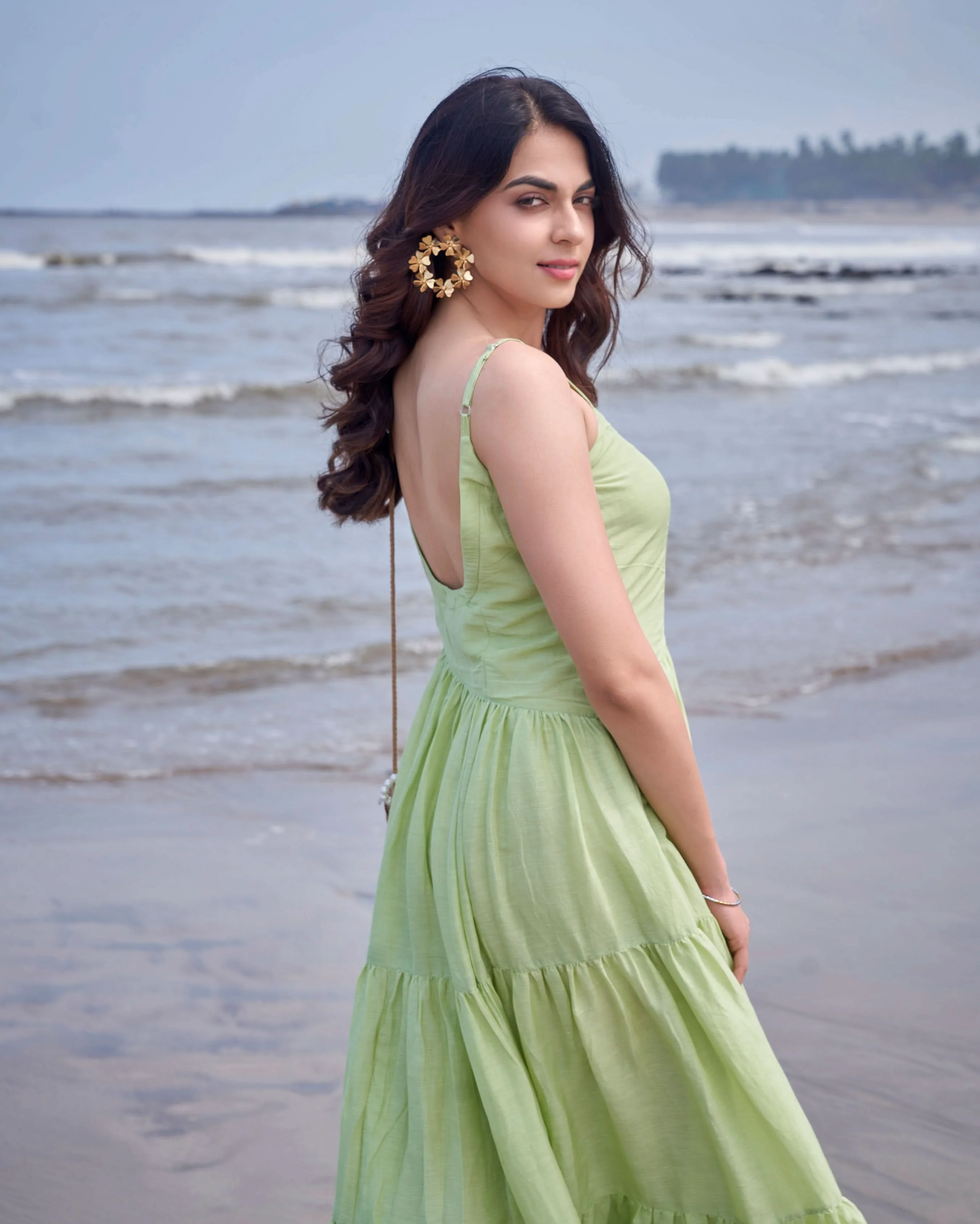 Aviary Green Solid Cotton Dress - Image 6