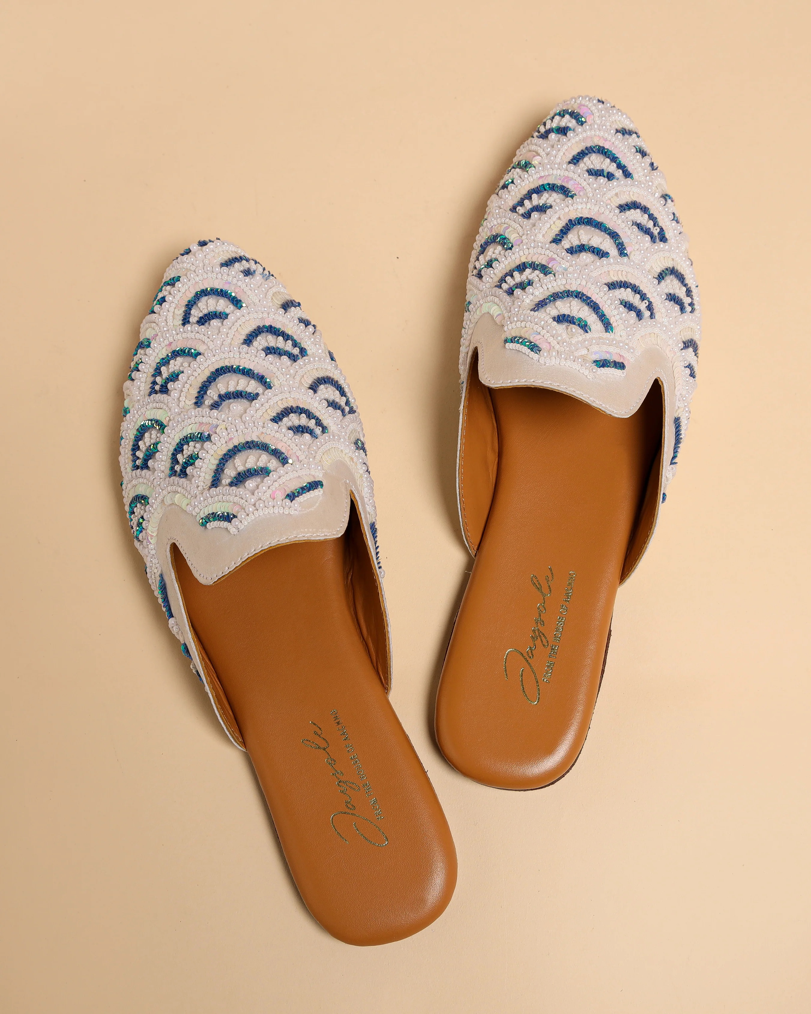 Blissful Blue Handcrafted Mules - Image 2