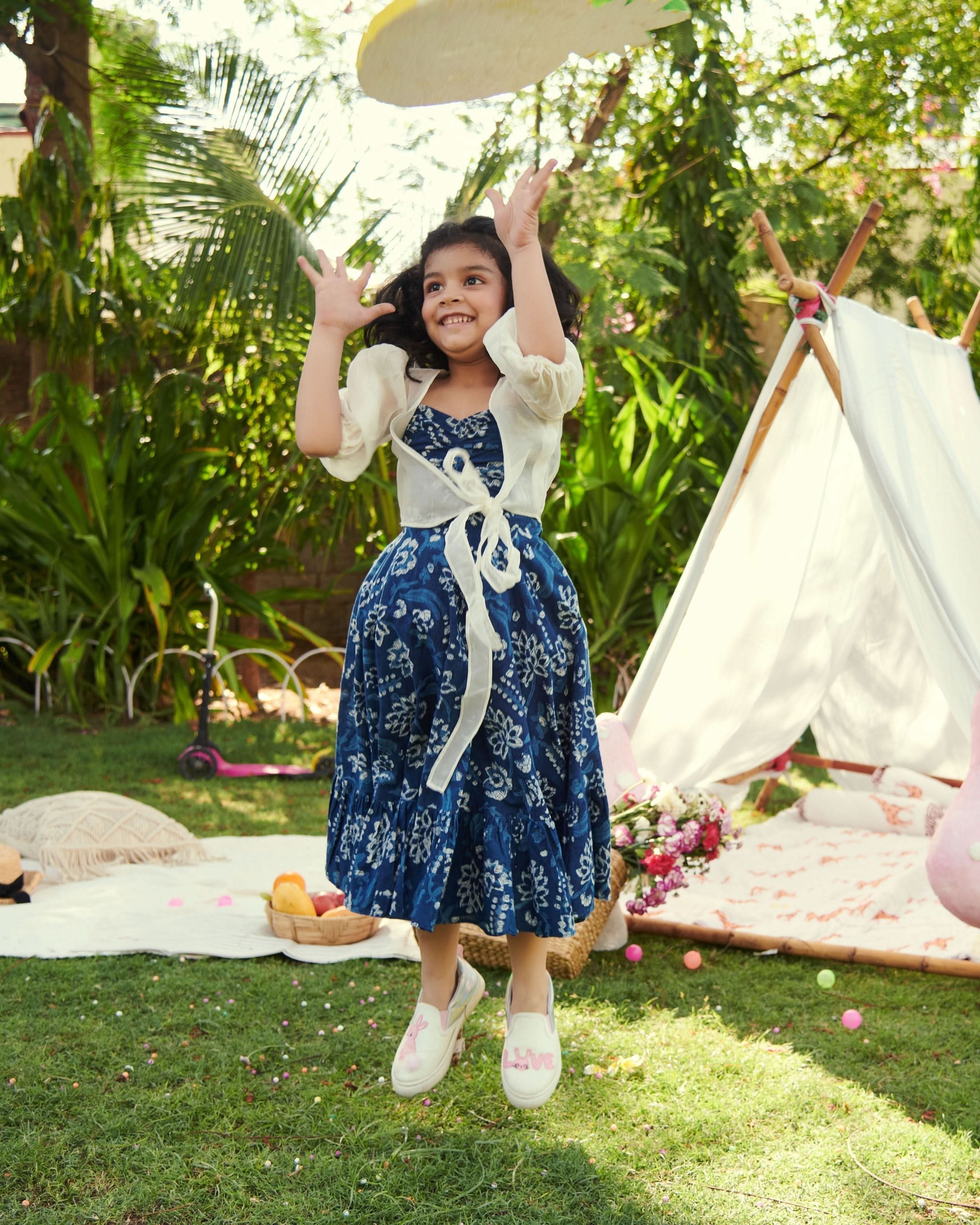 Blossom Handblock Cotton Dress - Image 7