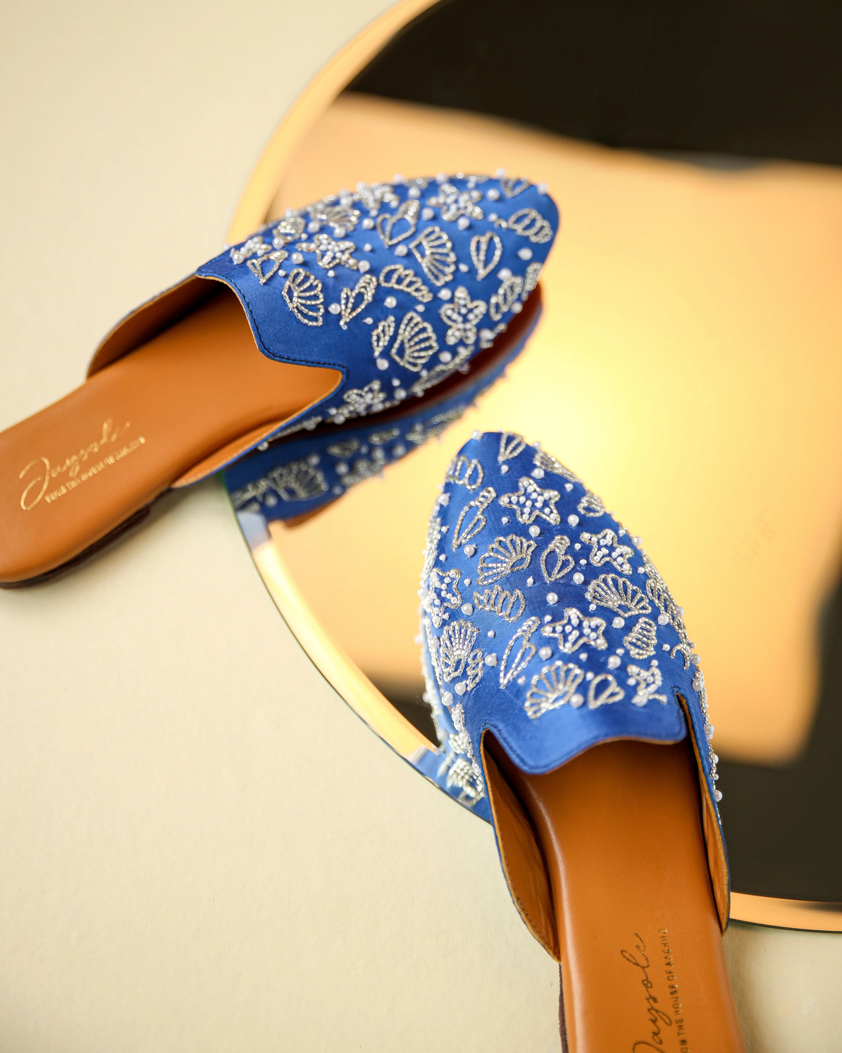 Blue Jasper Handcrafted Mules - Image 3