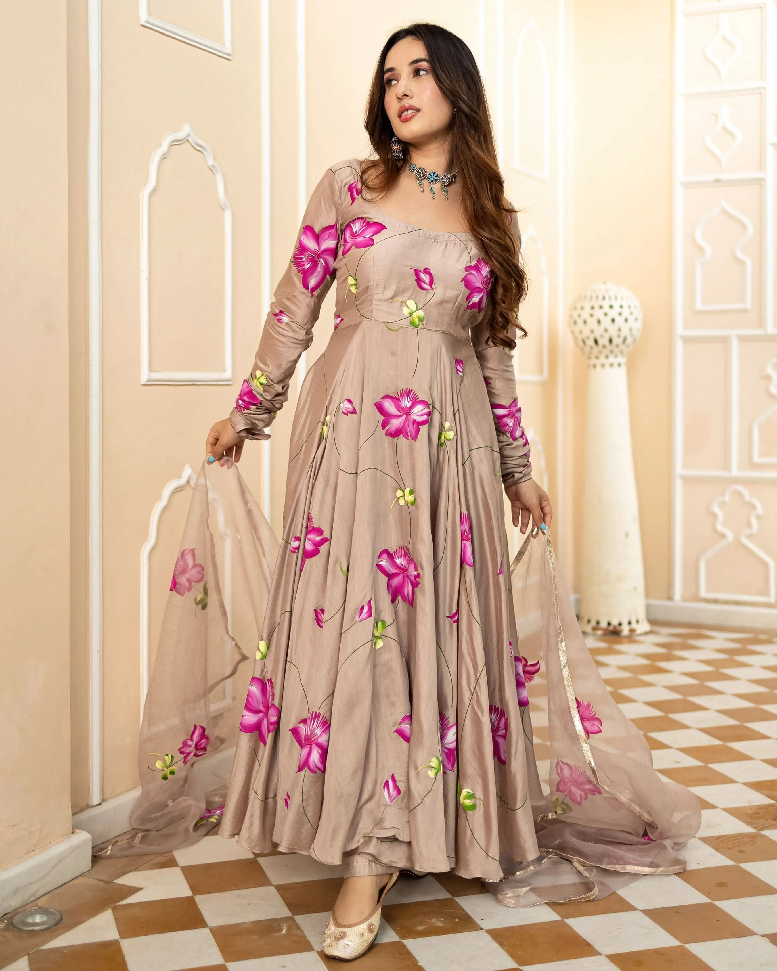 Brindha Handpainted Suit Set - Image 5