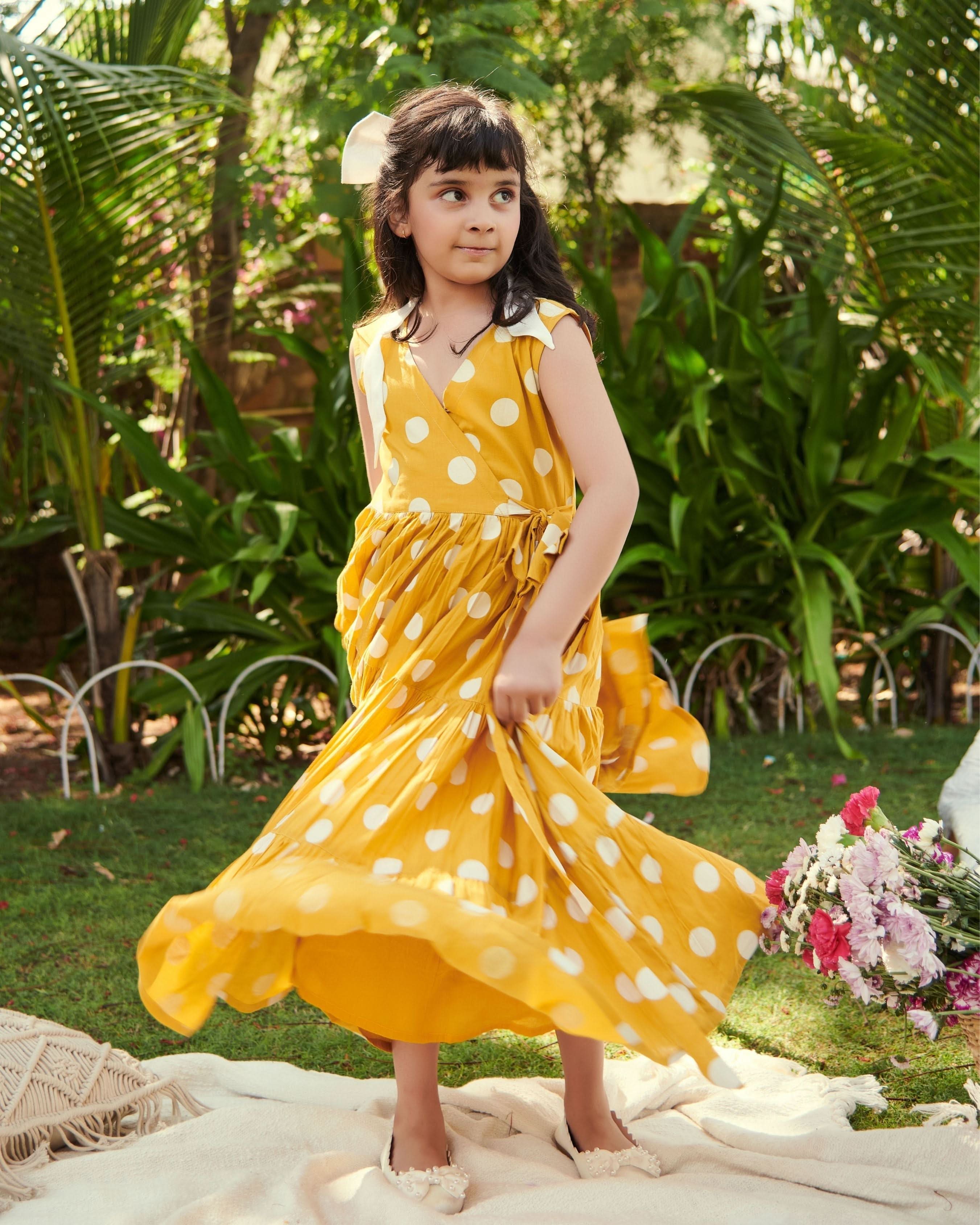 Buttercup Tier Polka Cotton Dress - Image 5