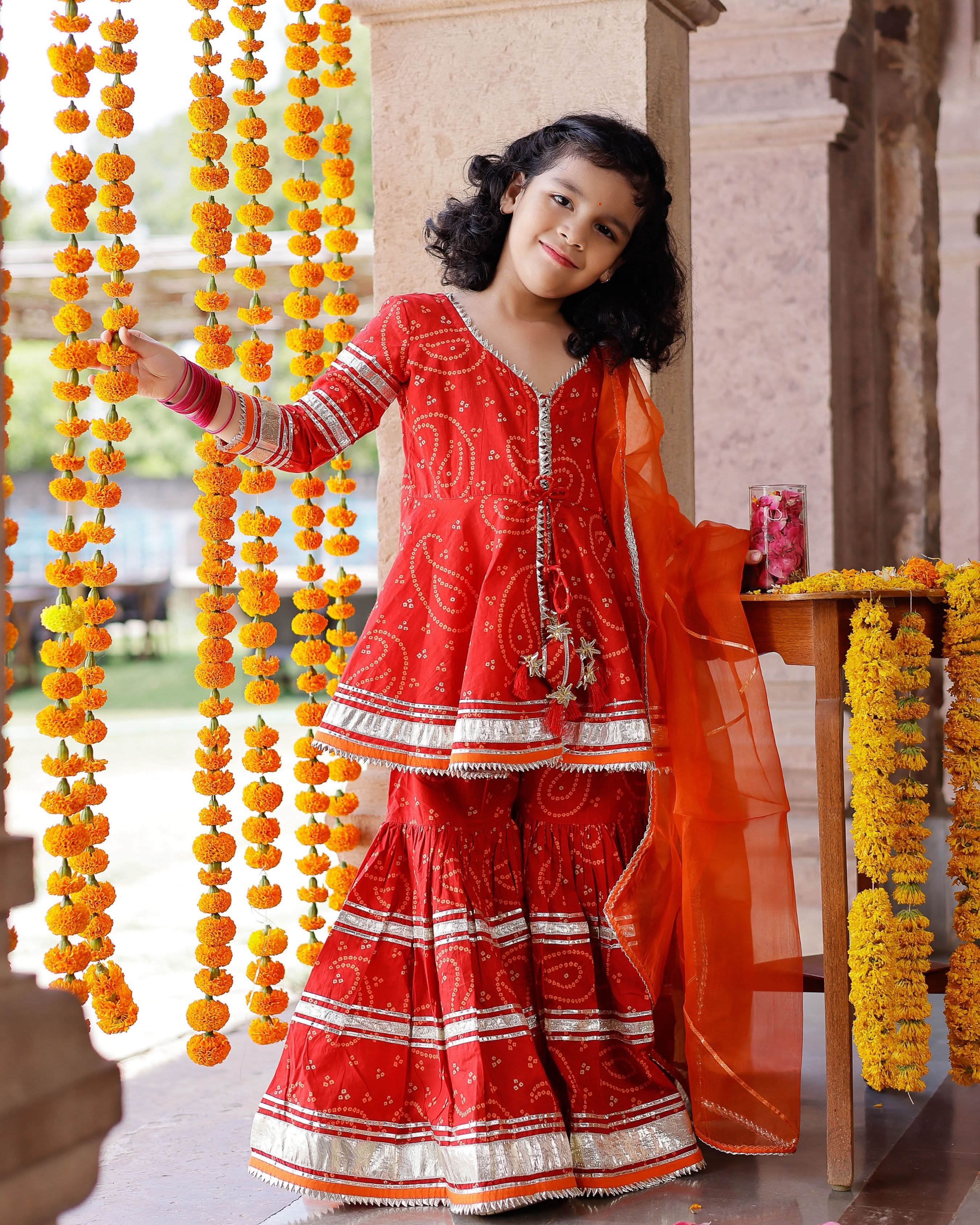 Cari Cotton Bandhej Sharara Set - Image 4