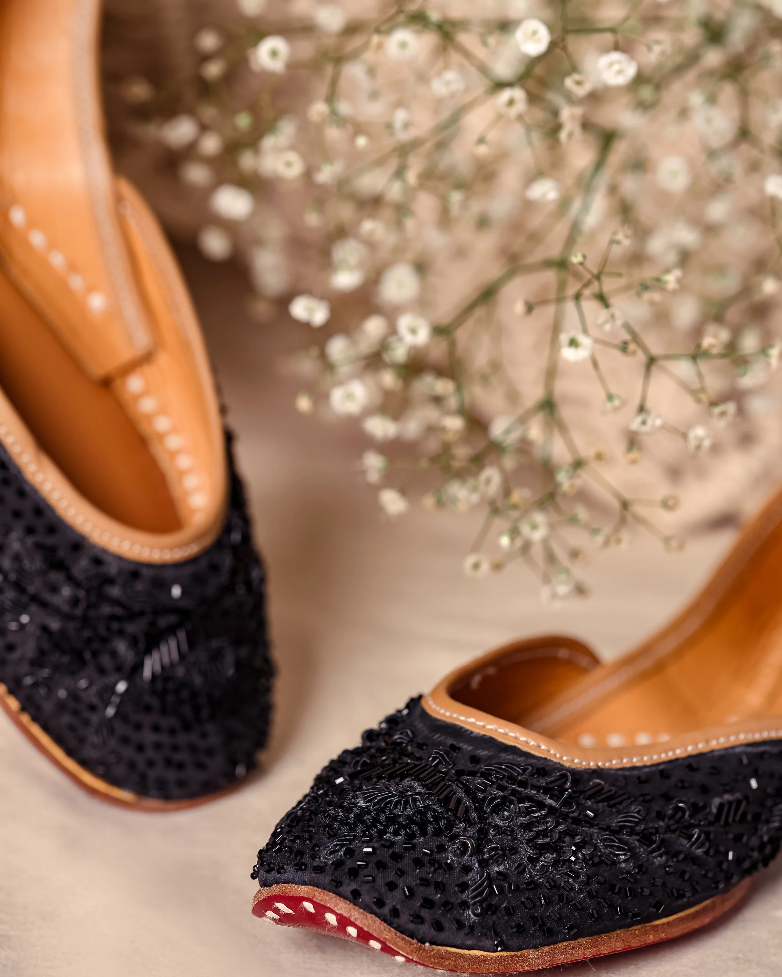 Coal Black Handcrafted Jutti - Image 5