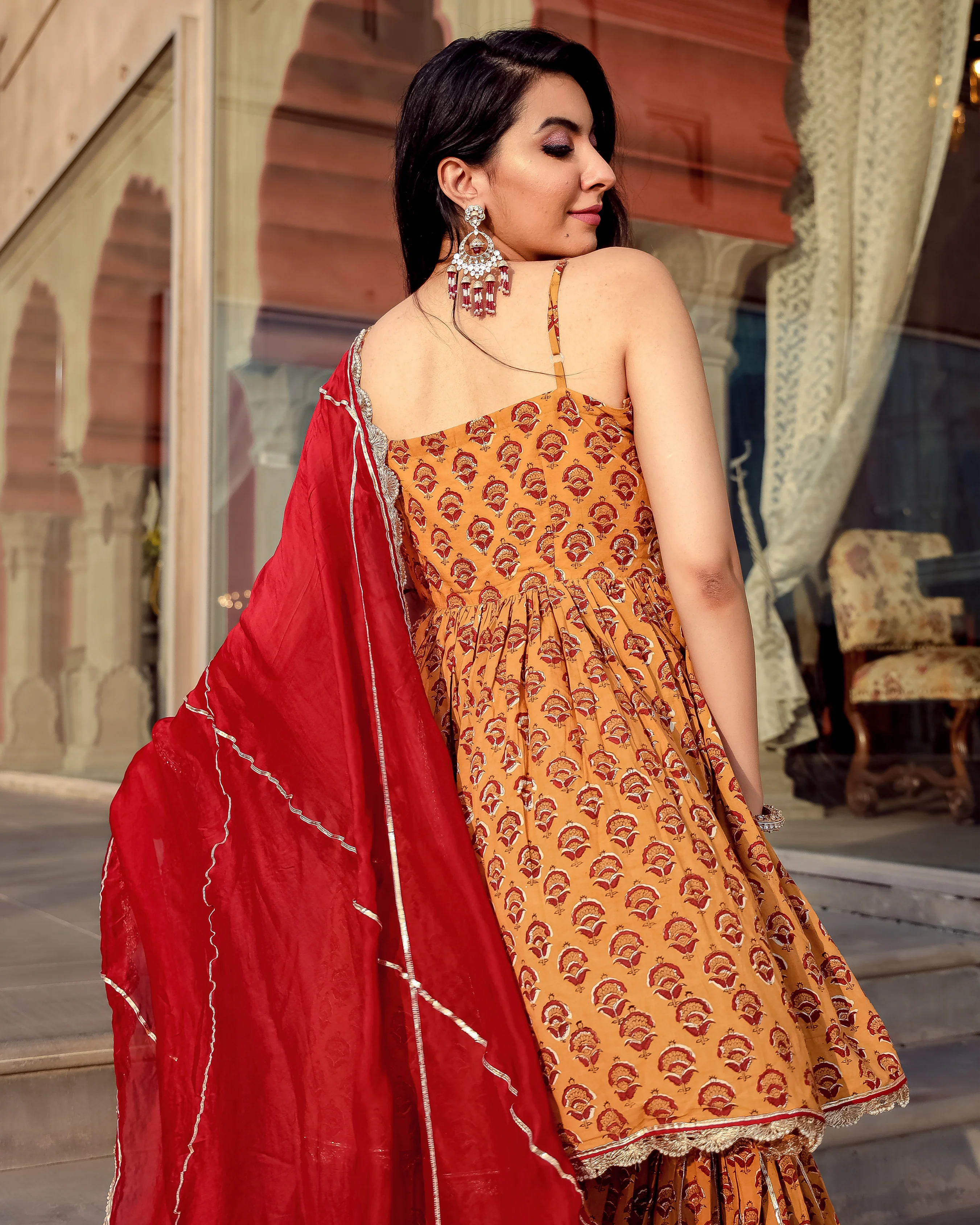 Coco Love Handblock Gota Sharara Set - Image 3