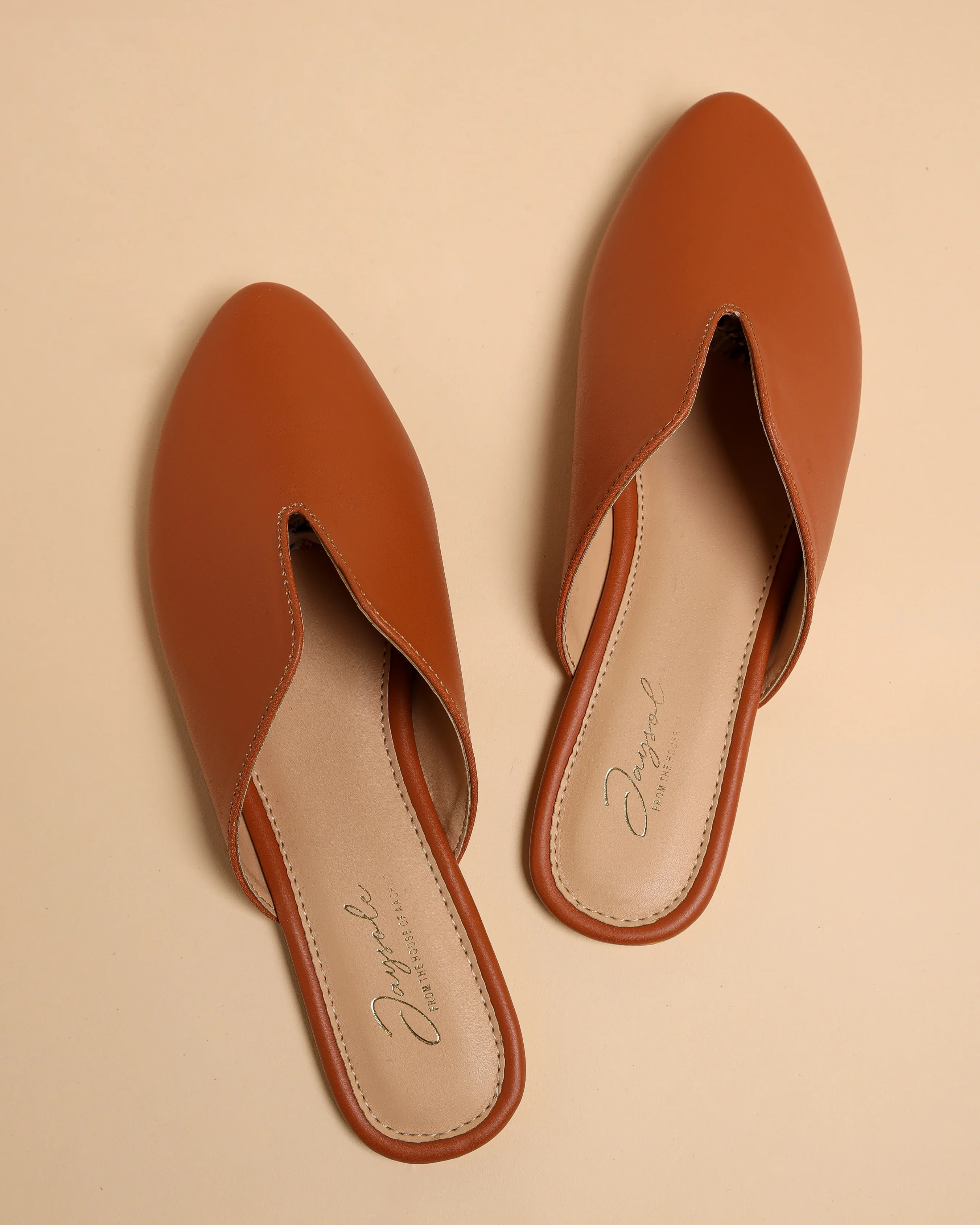 Coconut Shell Leather Mules - Image 2