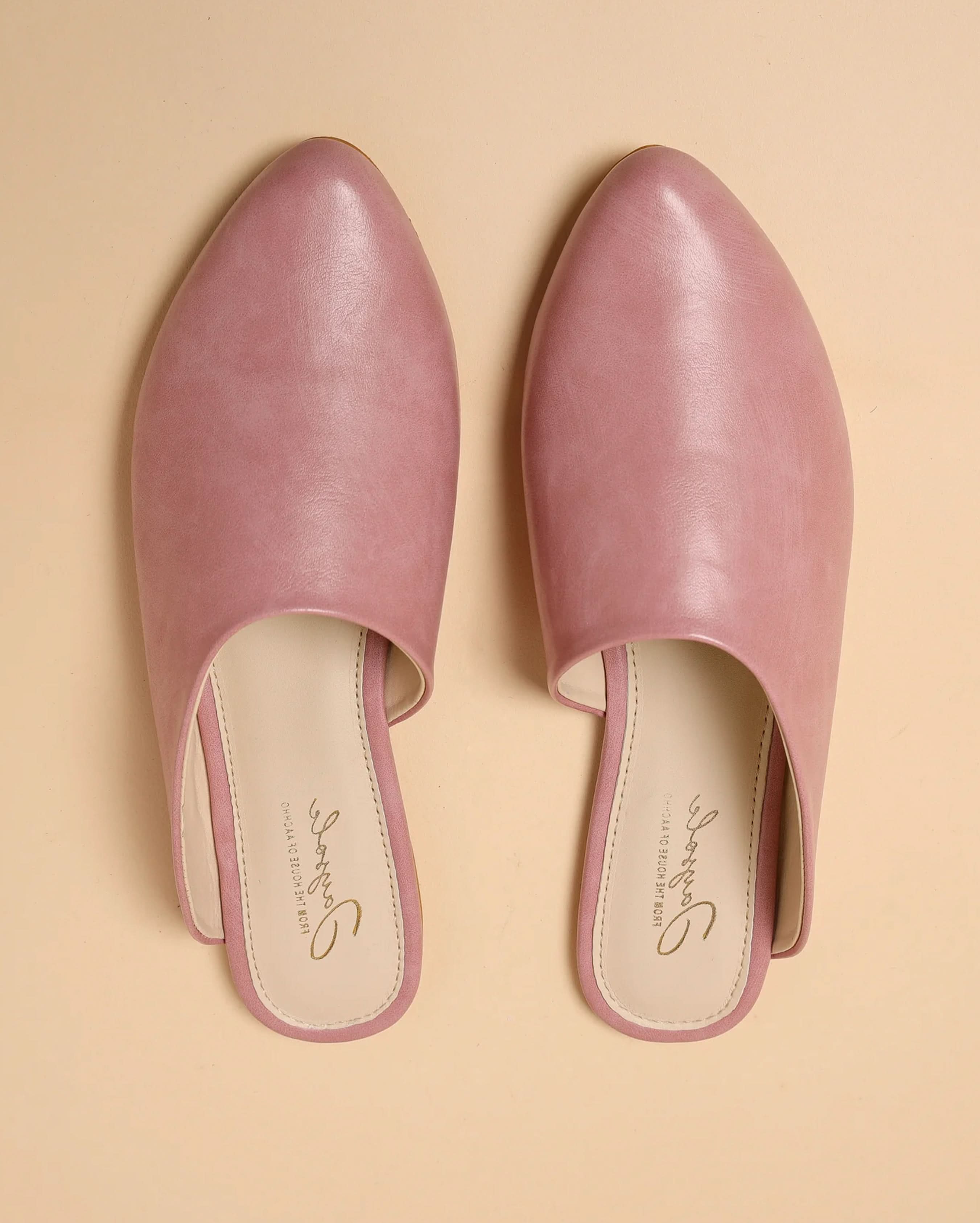 Cradle Pink Leather Mules - Image 5