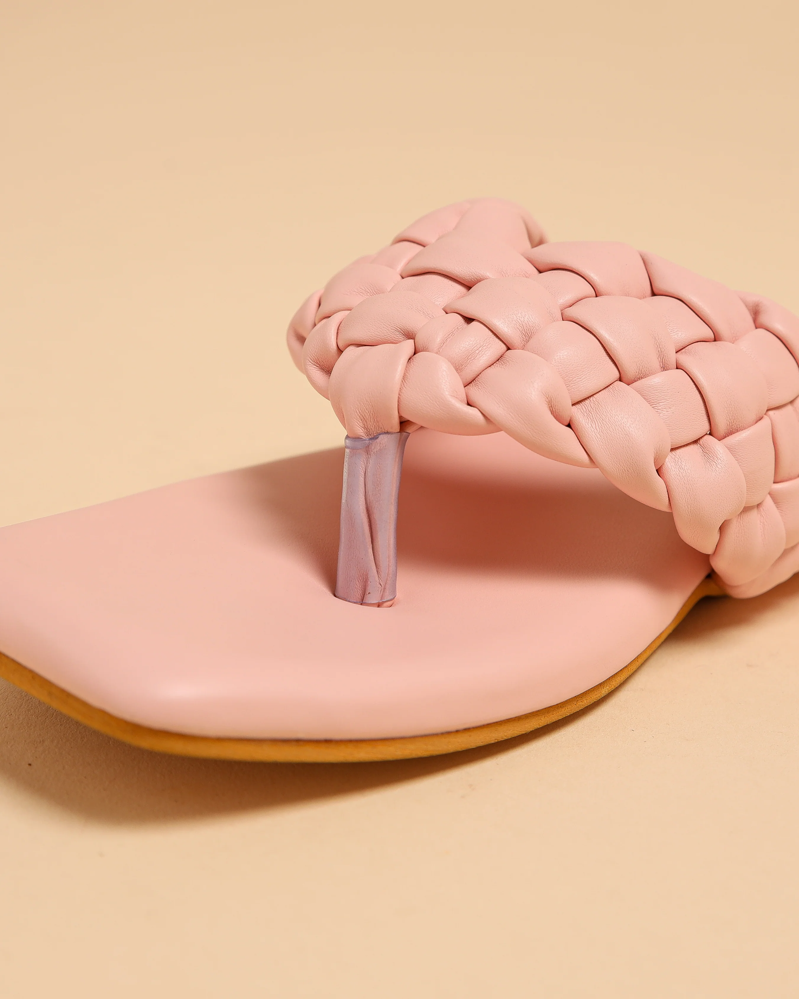 Cream Tan Braided Flats - Image 7