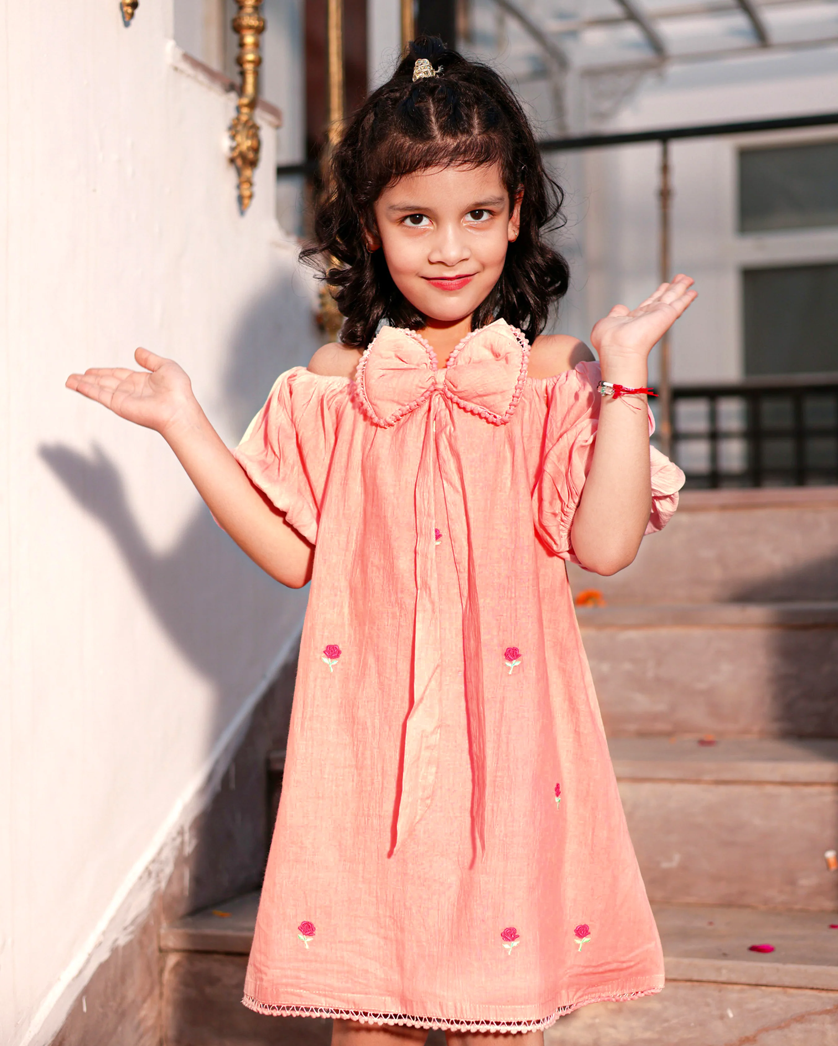 Dreamy Dusk Pink Cotton Dress - Image 4
