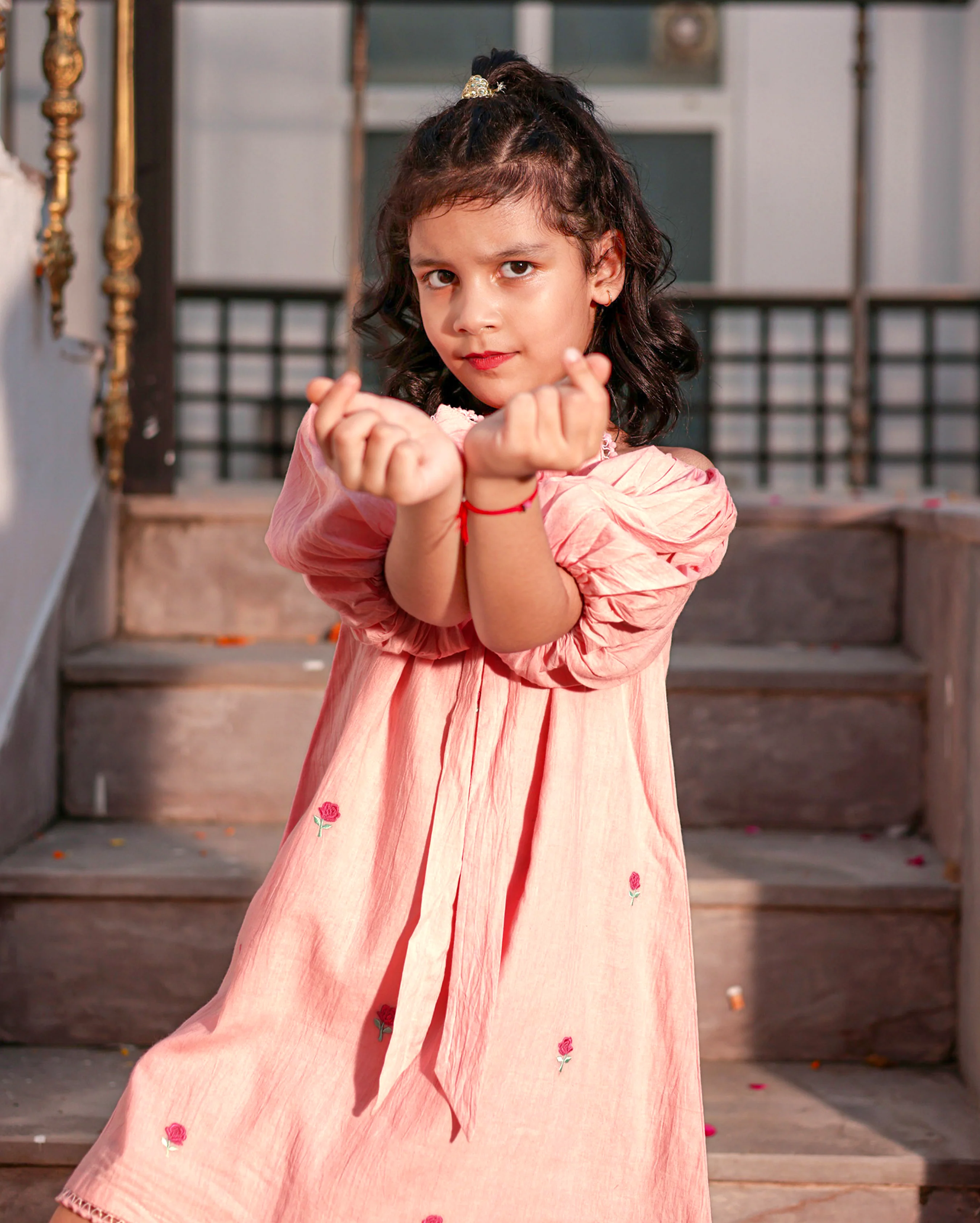 Dreamy Dusk Pink Cotton Dress - Image 5