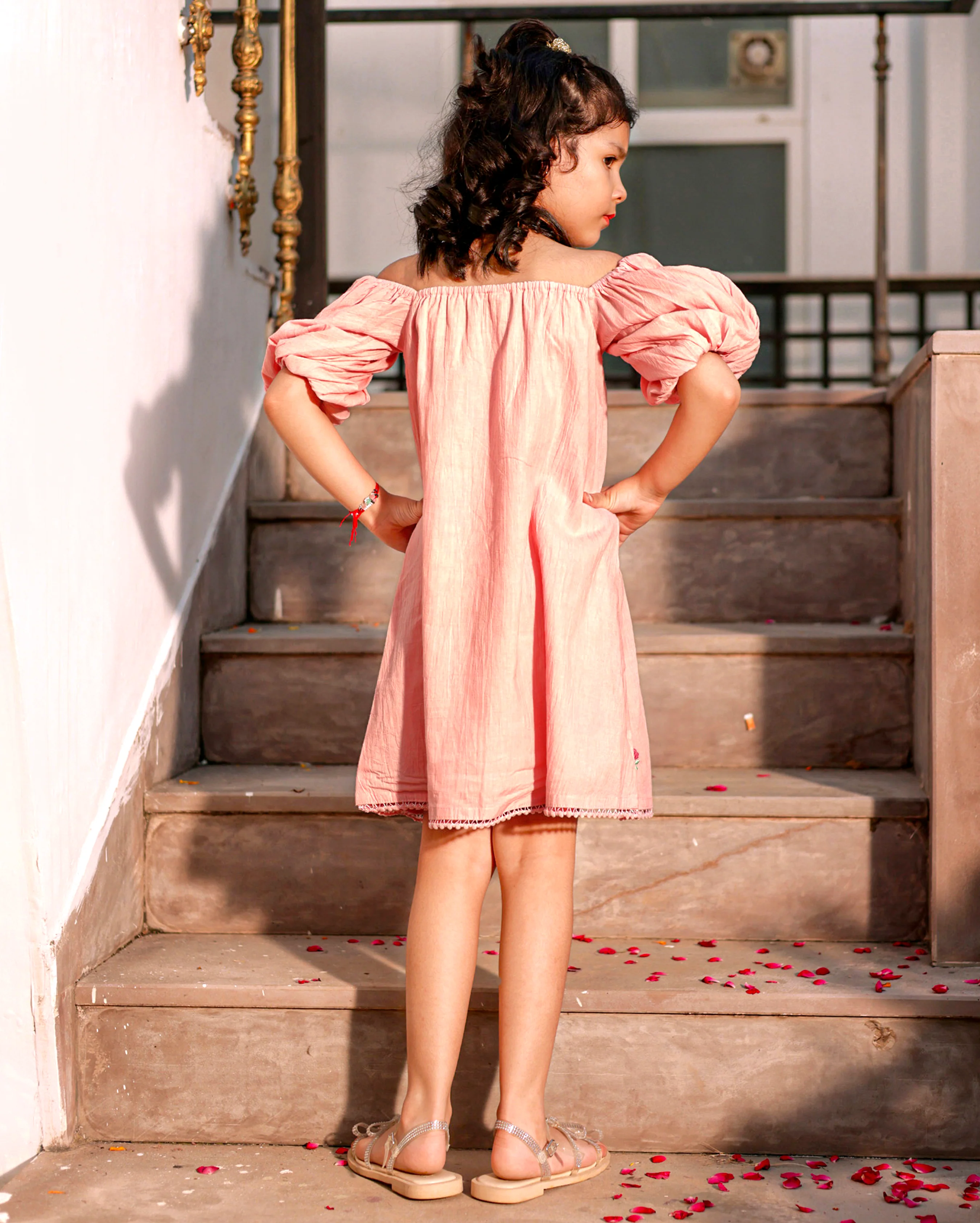 Dreamy Dusk Pink Cotton Dress - Image 6
