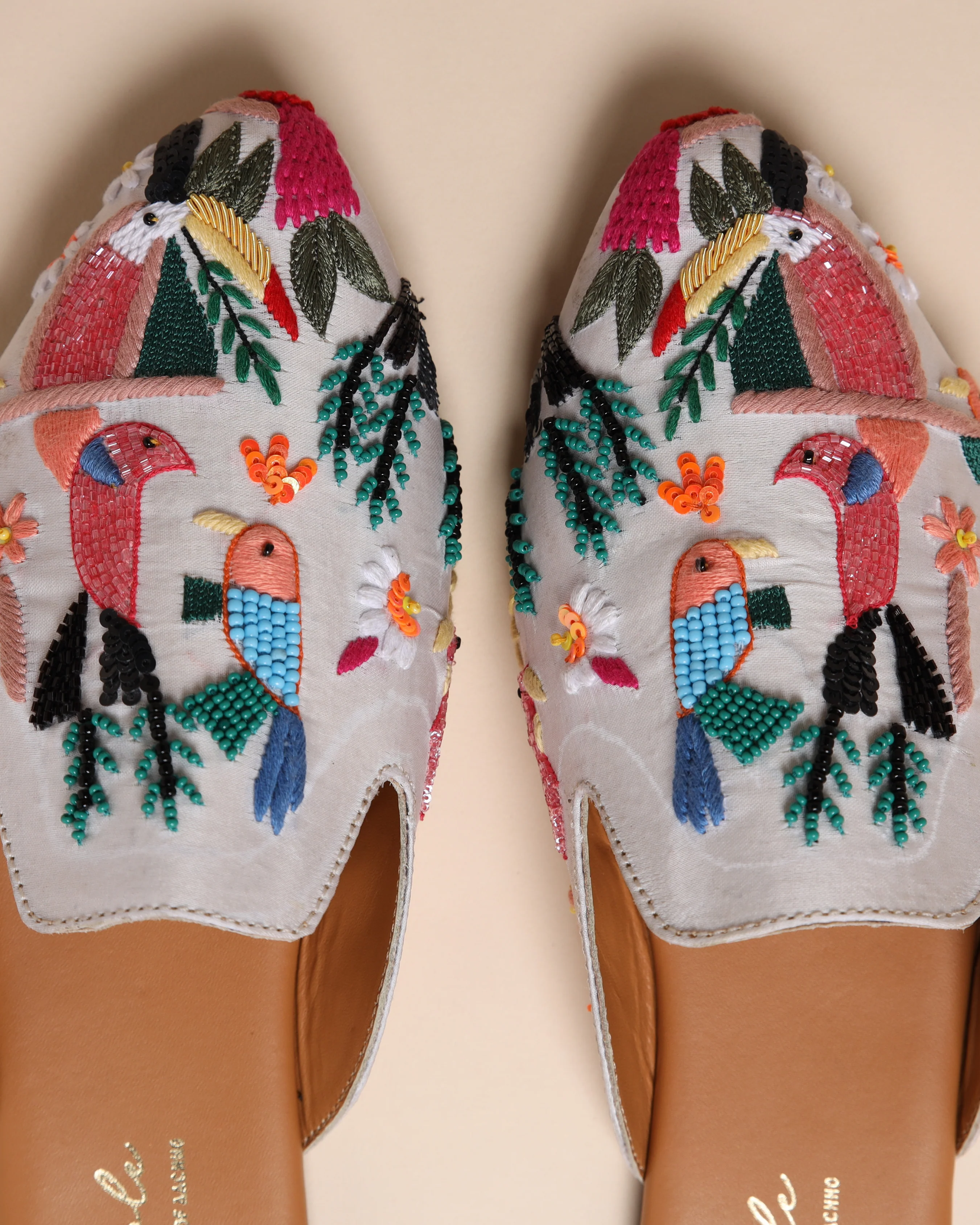 dusky orchid handcrafted mules - Image 3