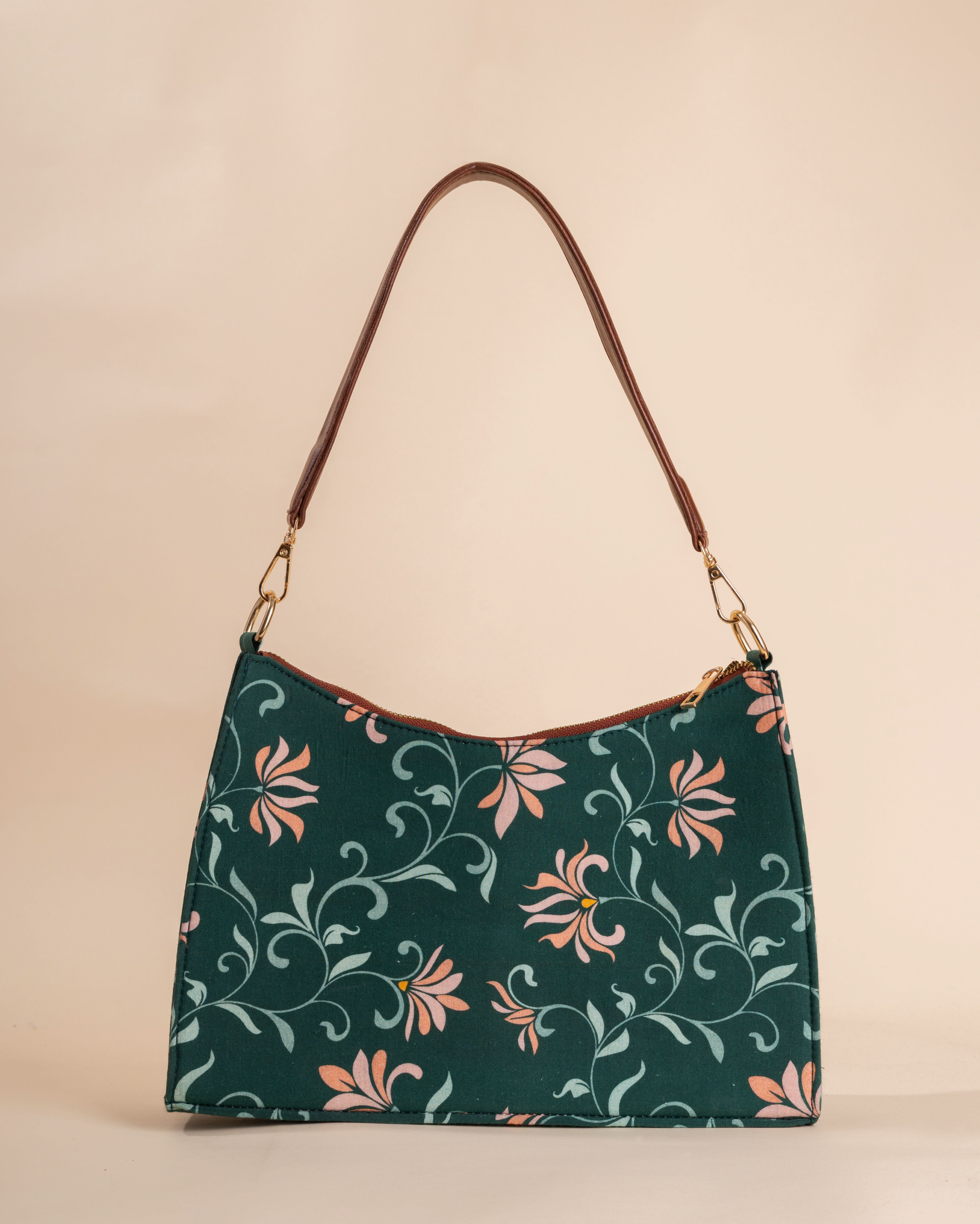 Gardenia Green Baguette Bag - Image 3