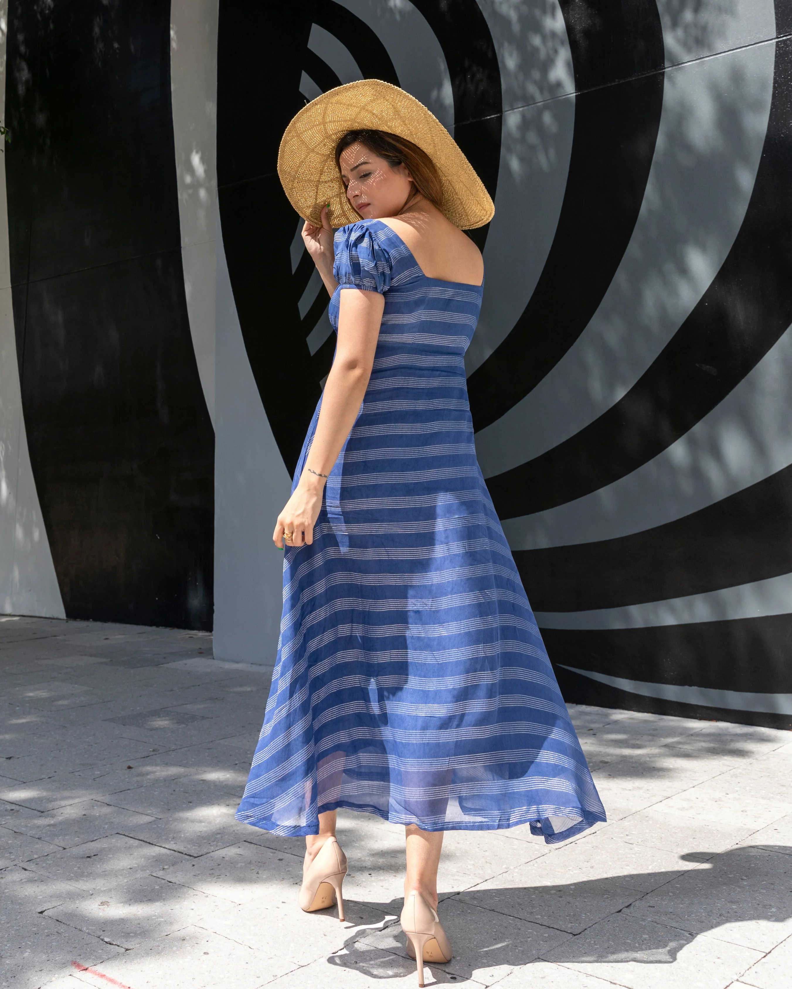 Georgia Blue Lurex Dress - Image 5