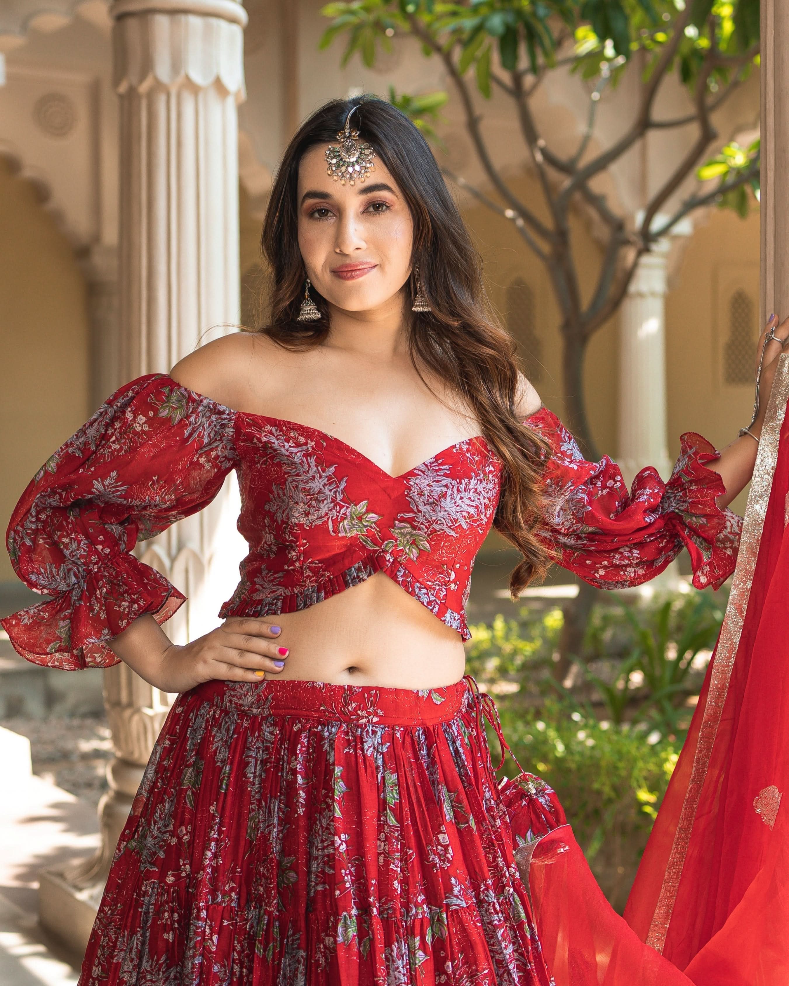 Maahina Chanderi Lehenga Set - Image 9