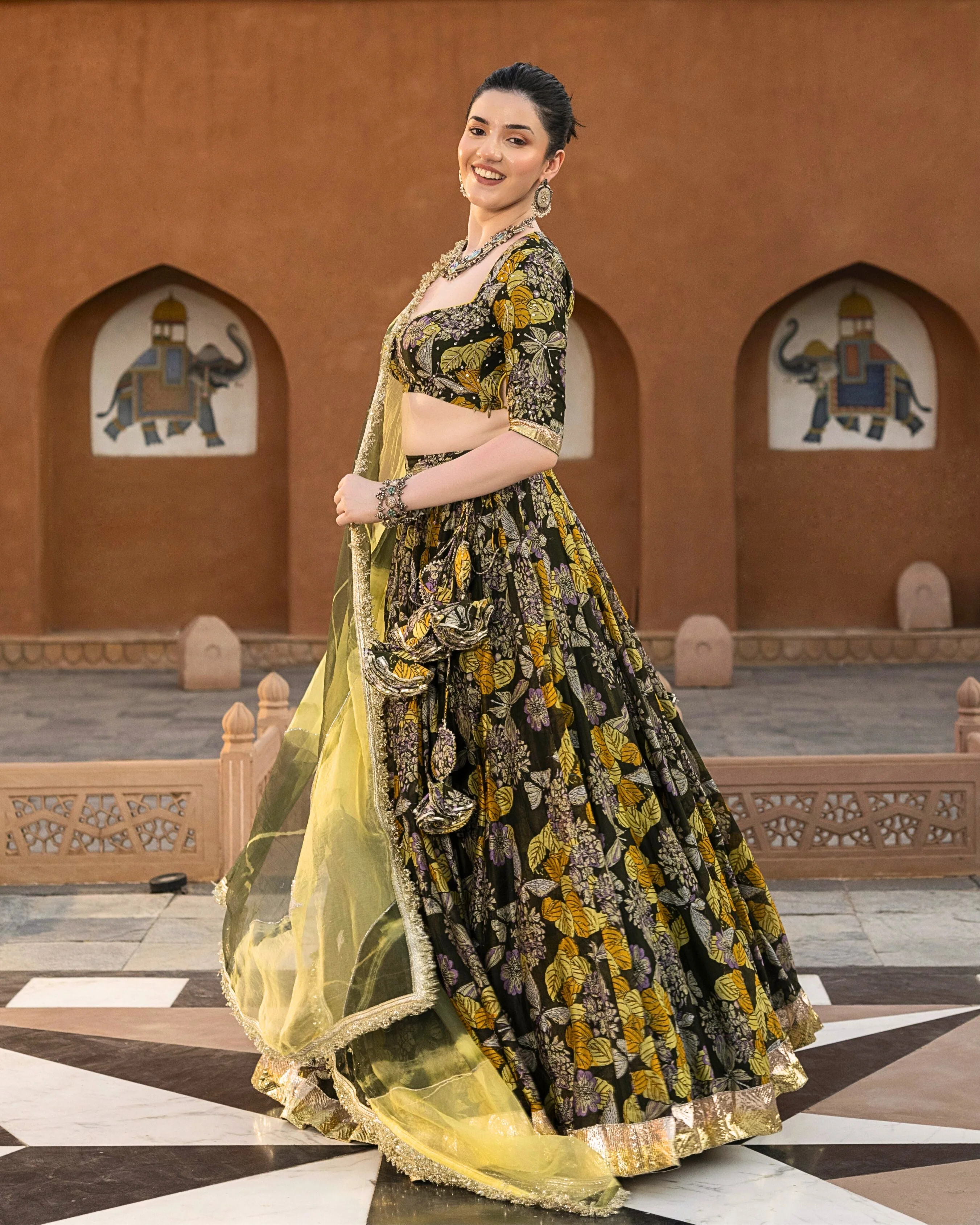 Mayra Chanderi Lehenga Set - Image 6