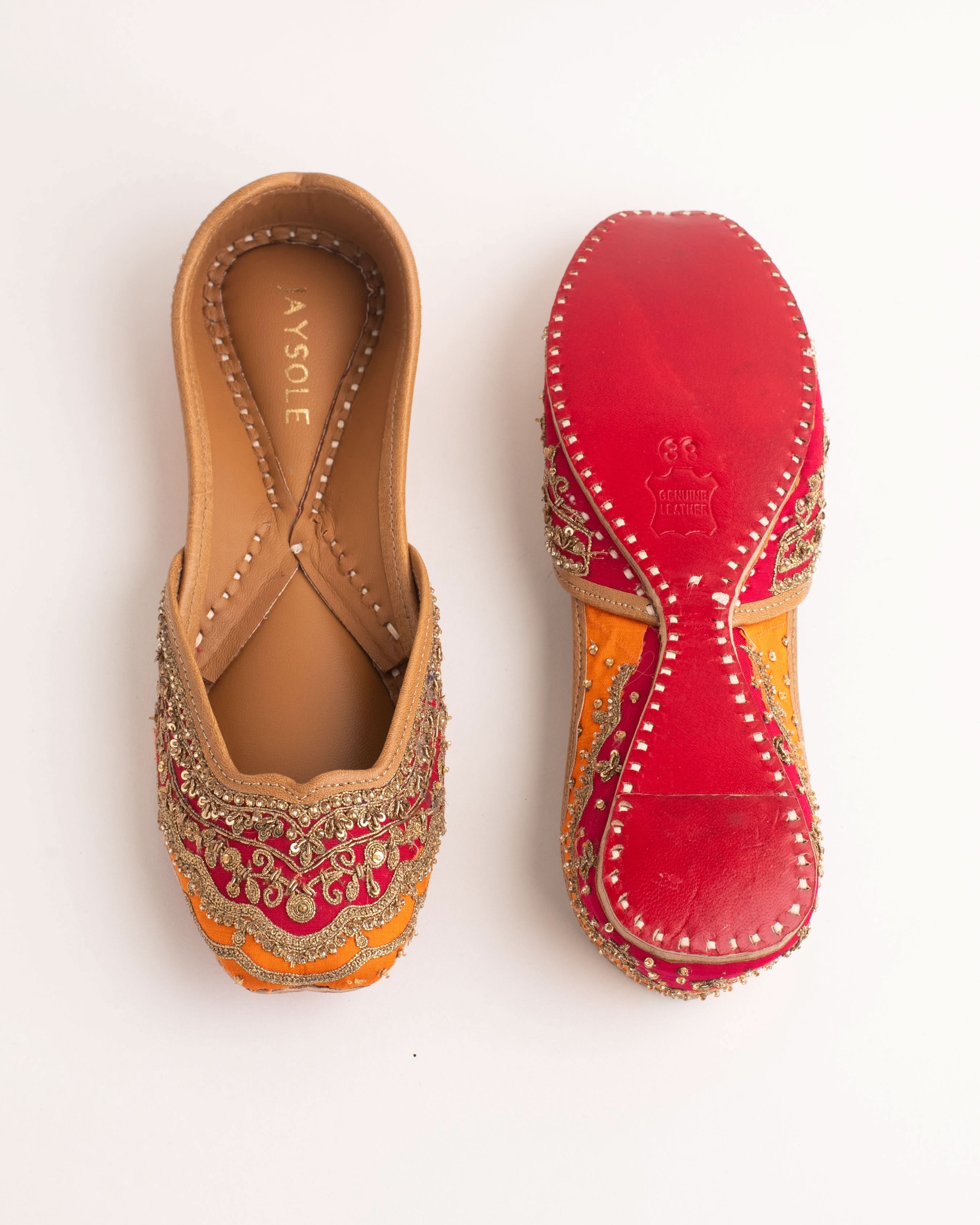 Mehfil Pink Handcrafted Jutti - Image 5