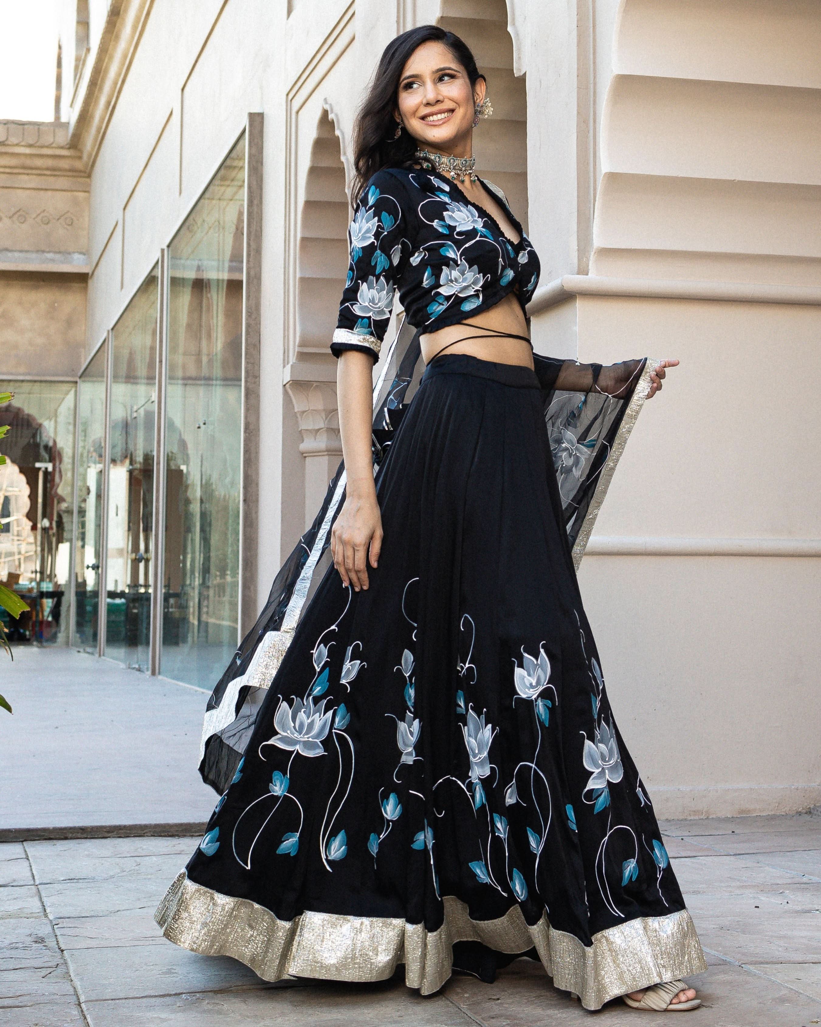 Meski Handpainted Lehenga Set - Image 4