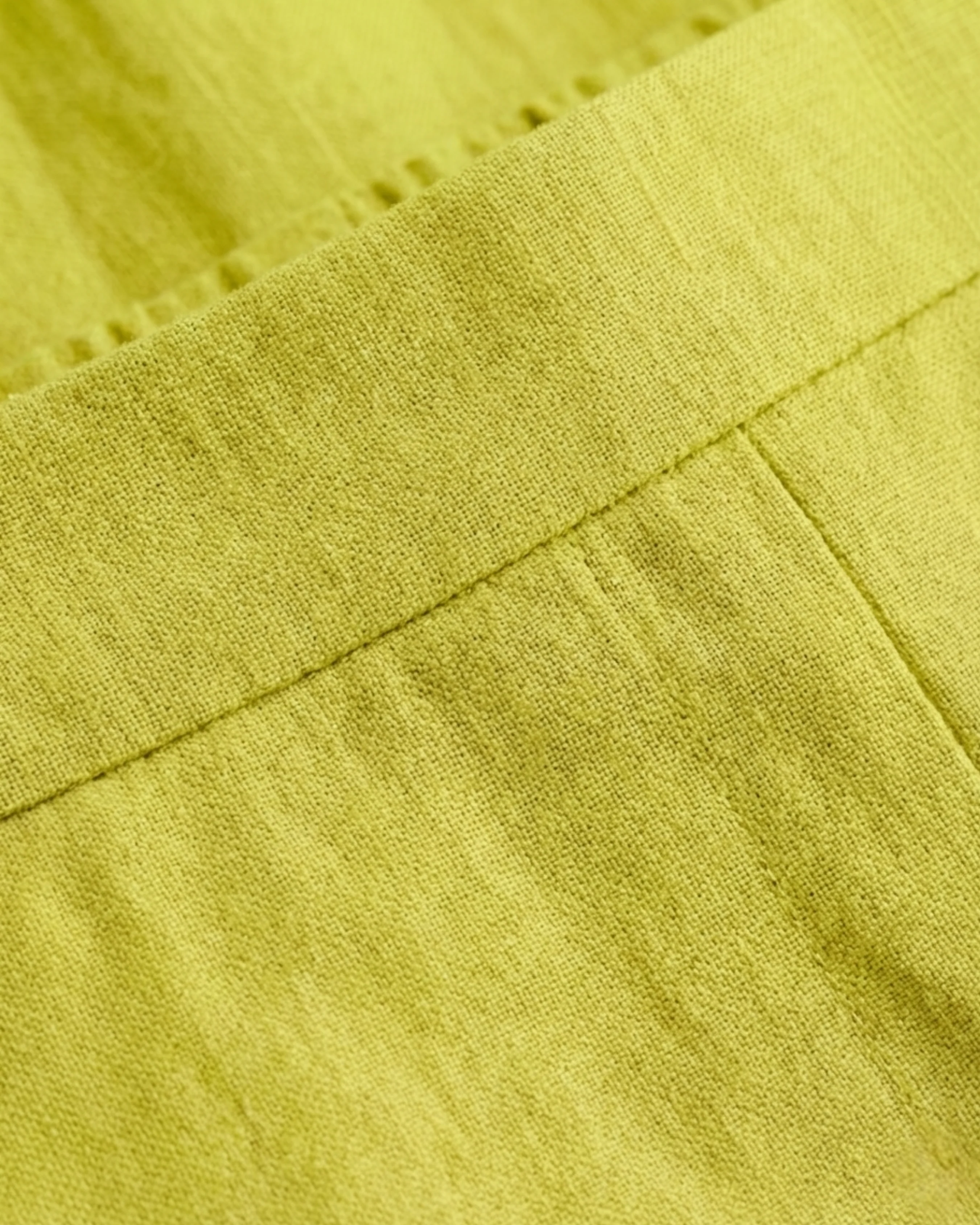 Mireya Pear Green Linen Straight Pants - Image 2