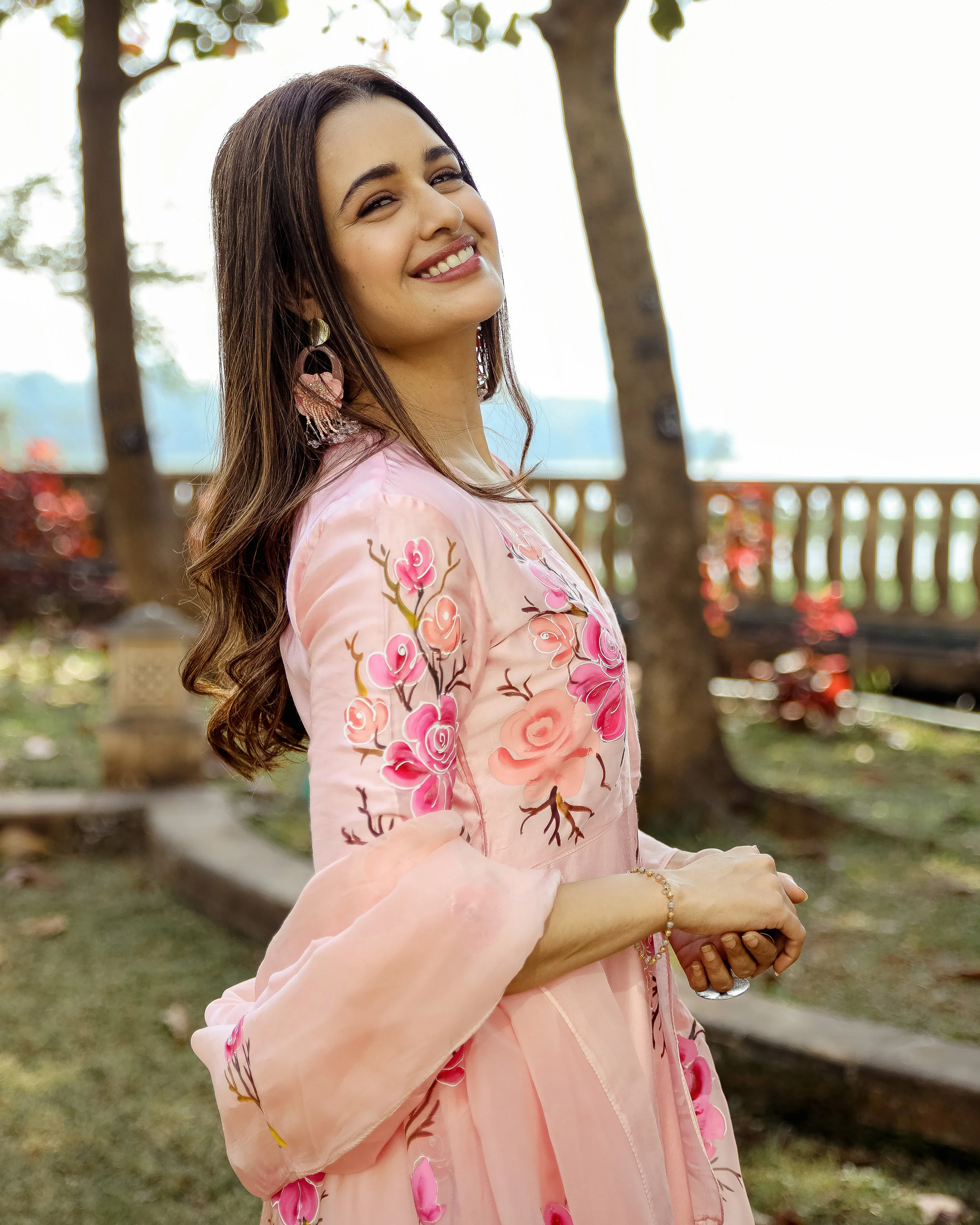 Moss Peach Handpainted Suit Set - Image 14