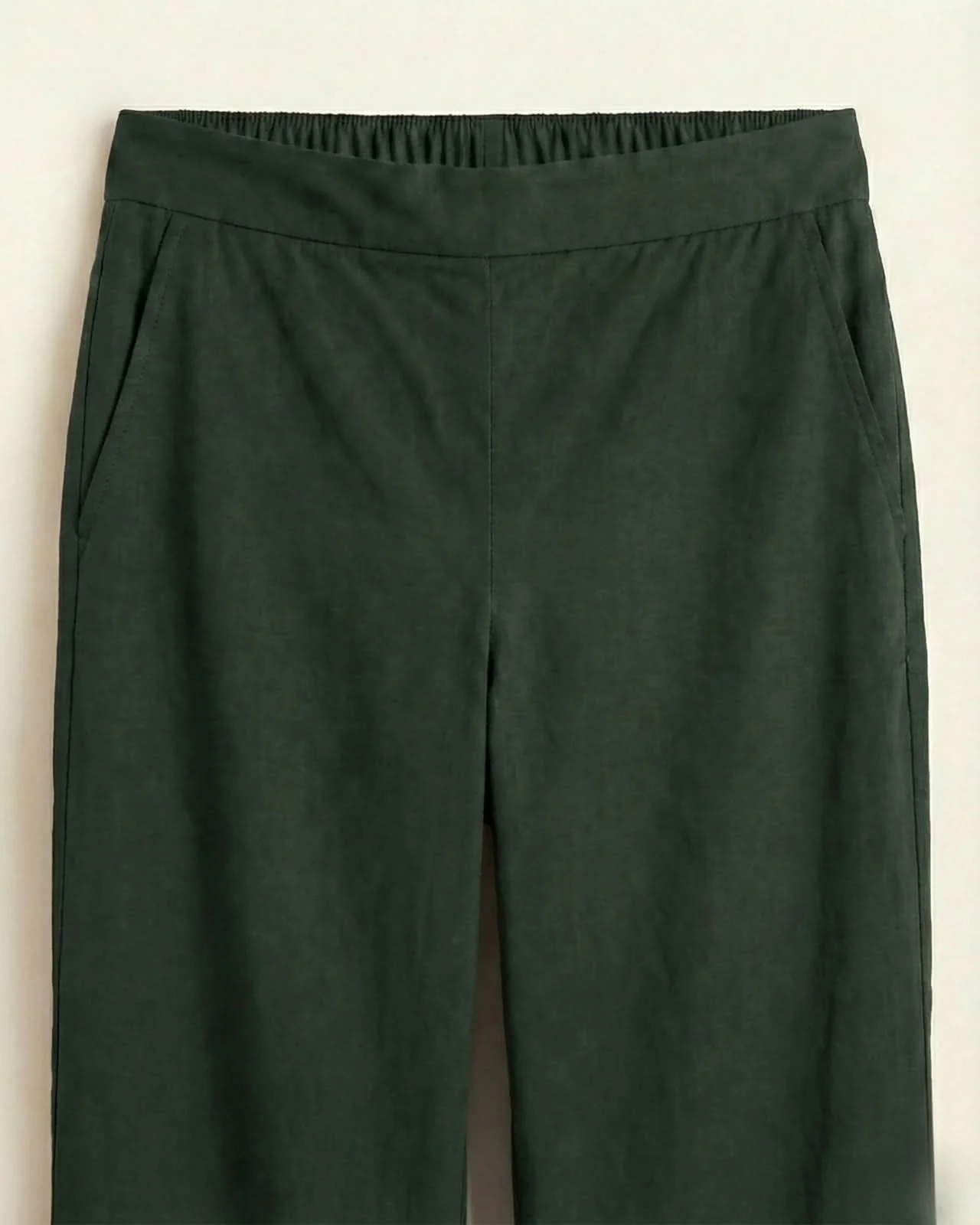 Mridul Dark Green Cotton Straight Pants - Image 5