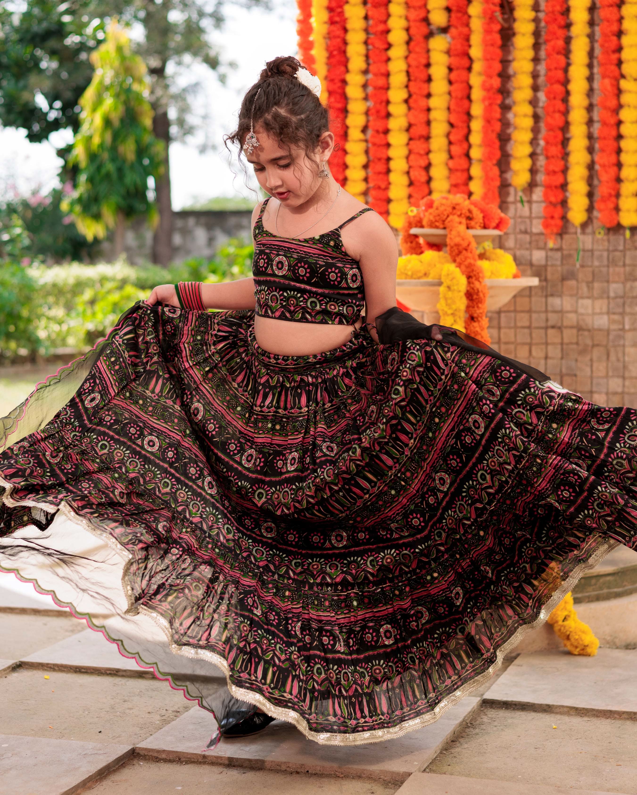 Noir Mystique Black Chanderi Lehenga Set - Image 4