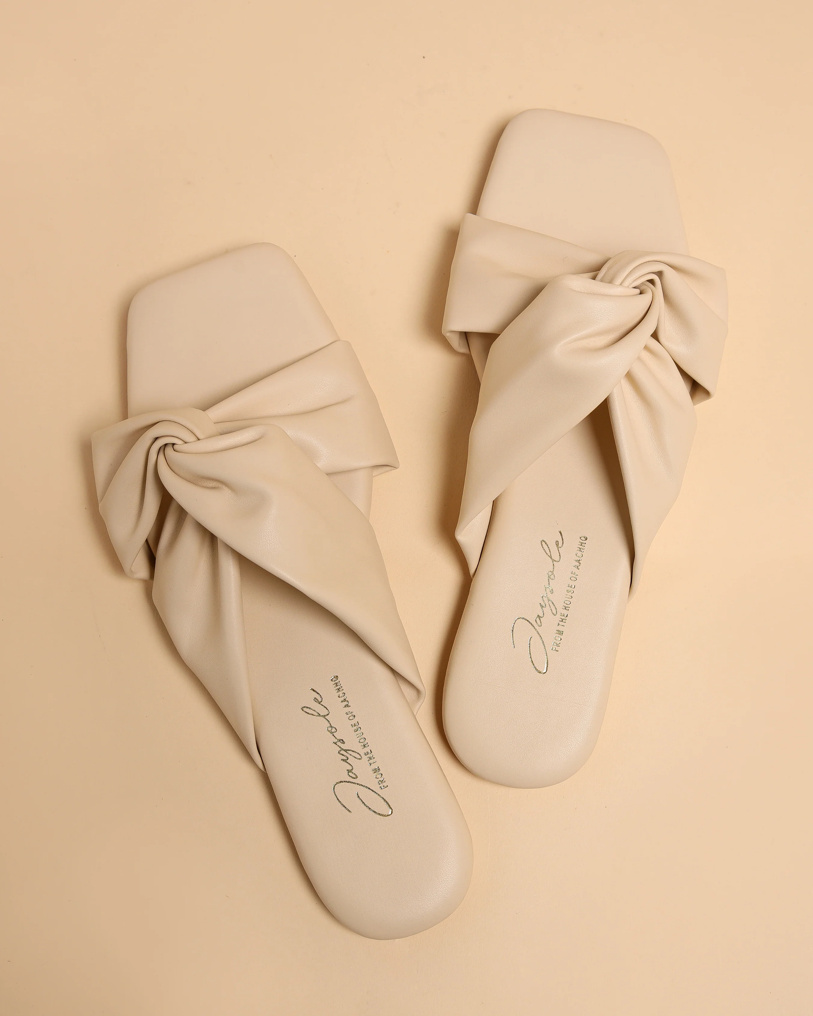 Oyster White Twisted Flats - Image 5