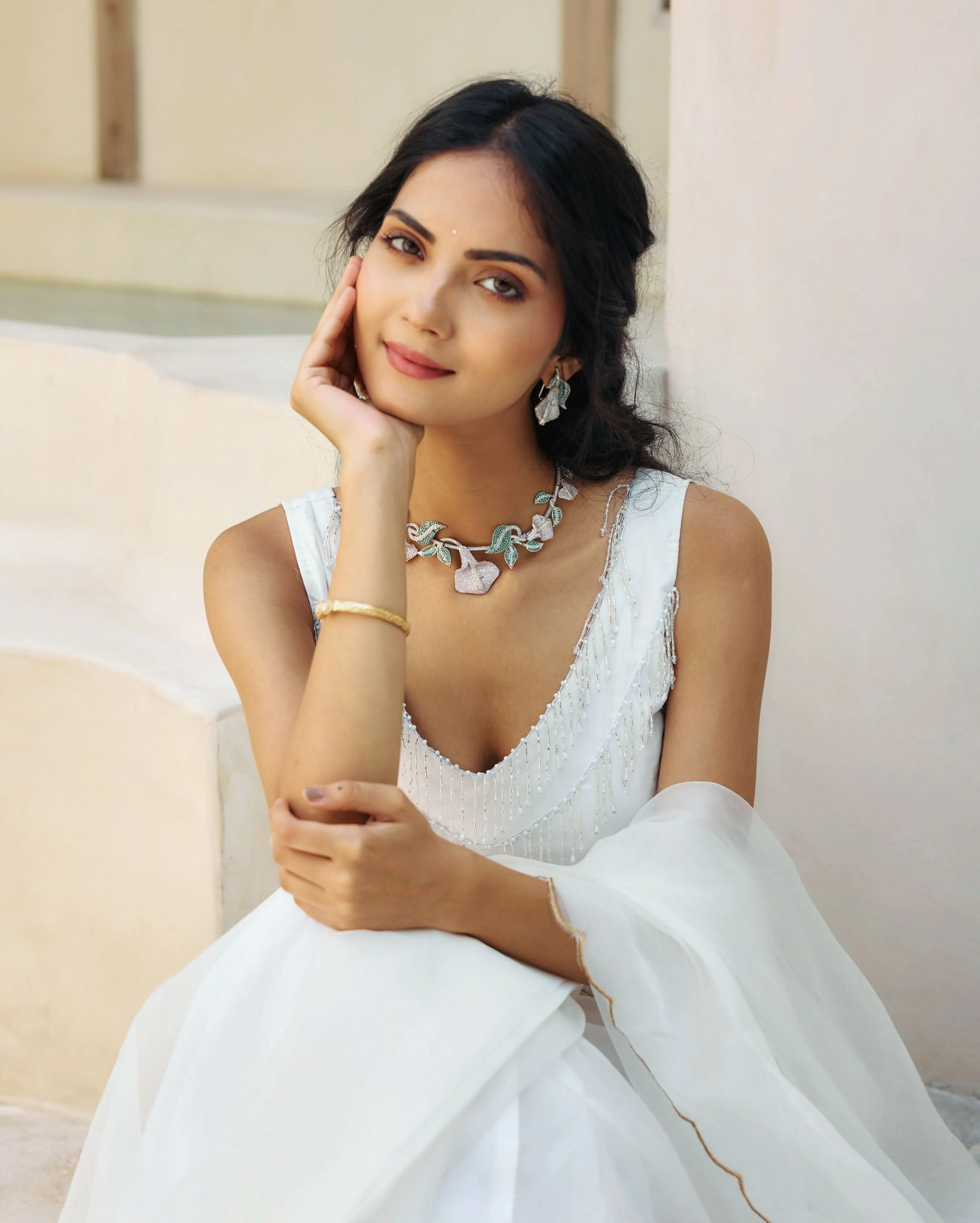 Pearl White Silk Blouse - Image 4