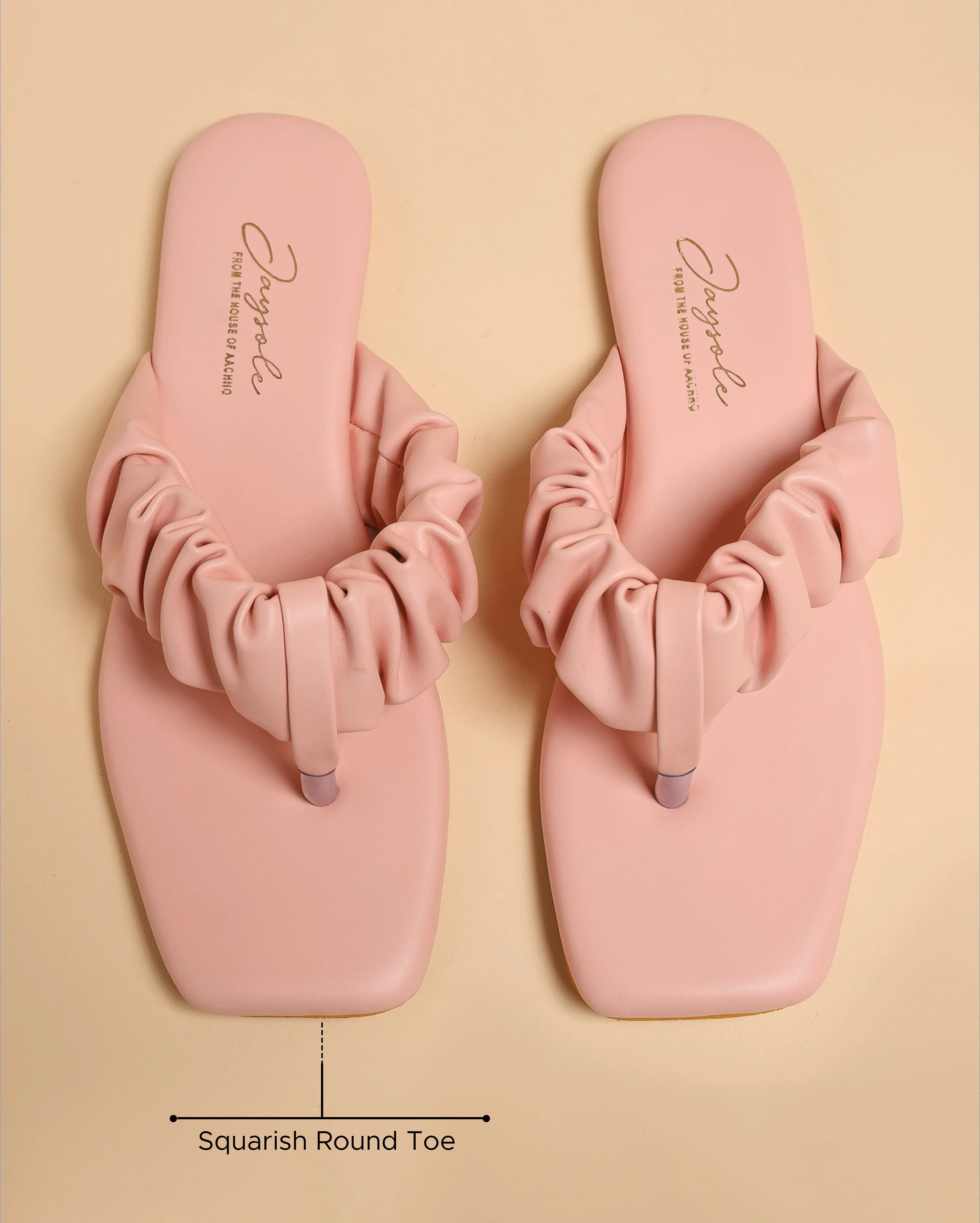 Pink Bachelor Gathered Flats - Image 2