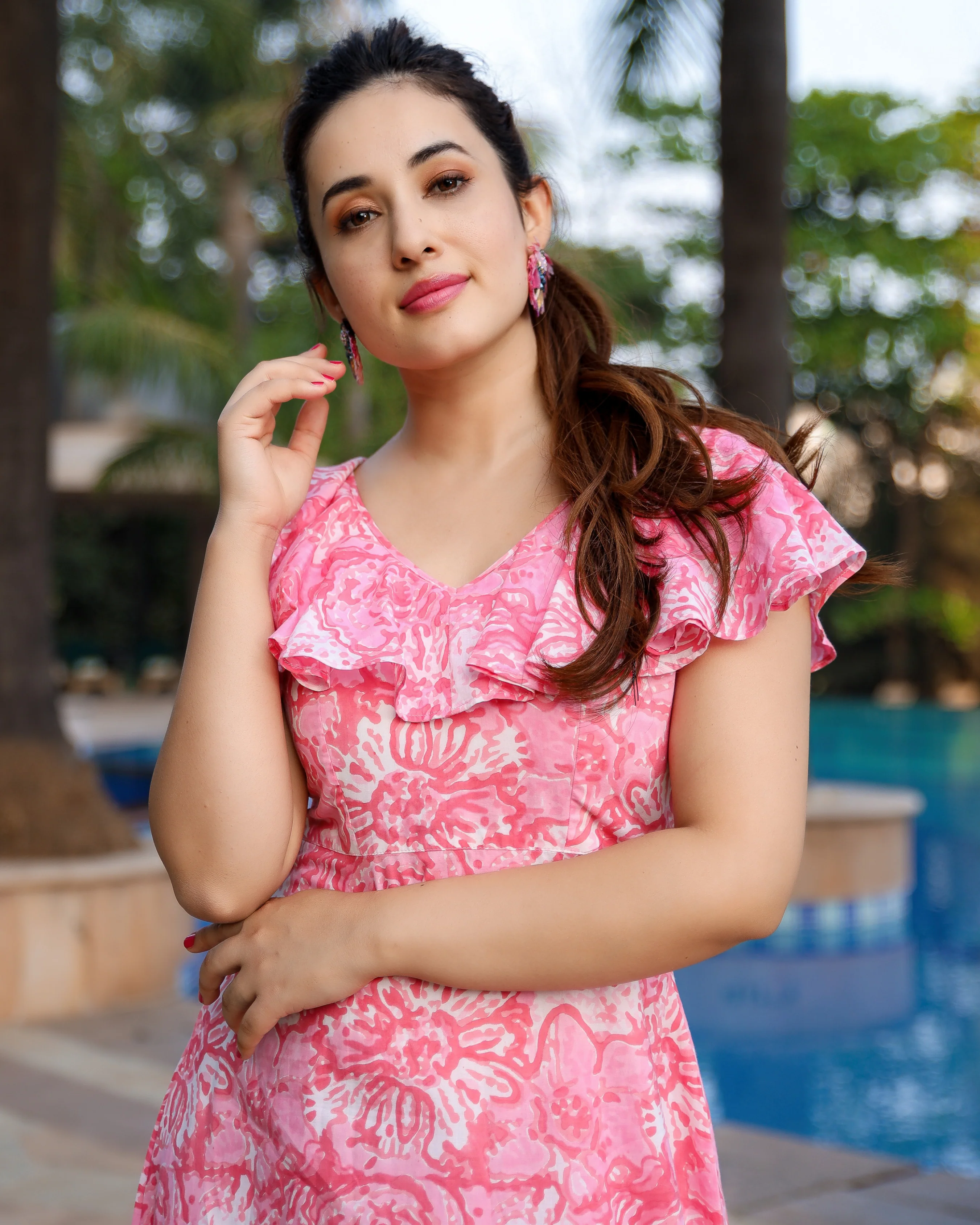 Pink Freesia Cotton Dress - Image 7