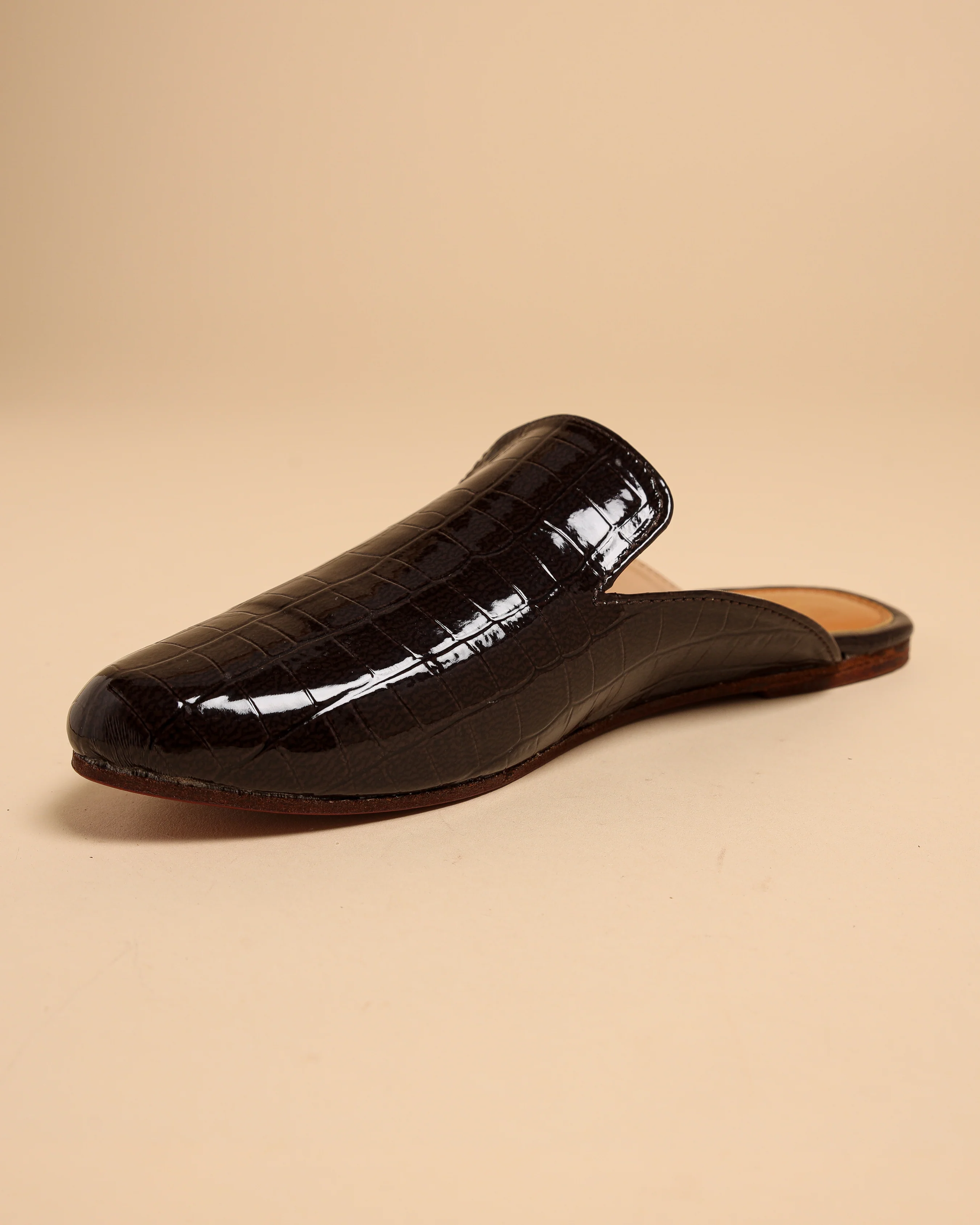 Pirate Black Leather Mules - Image 7