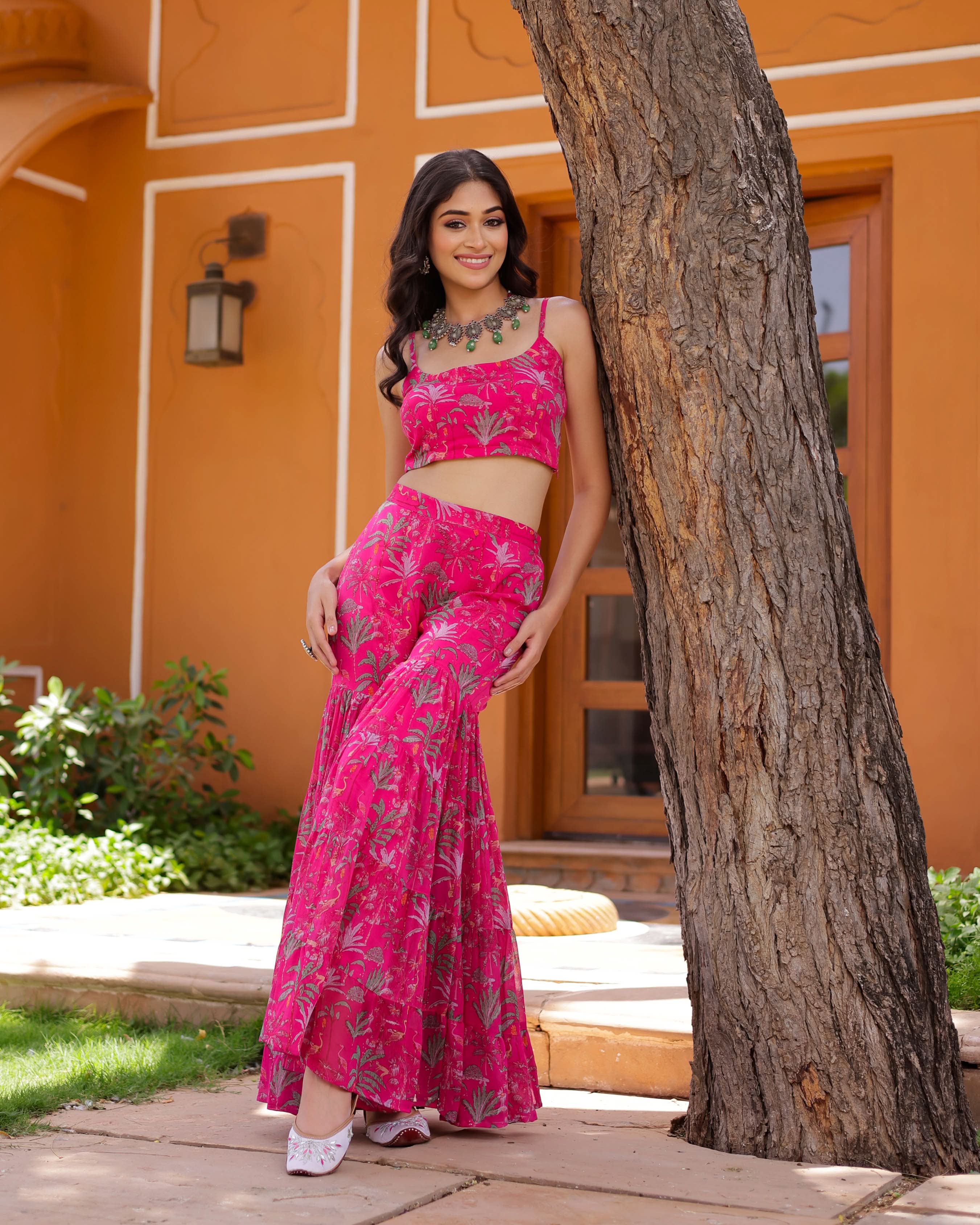 Preet Georgette Cape Sharara Set - Image 6