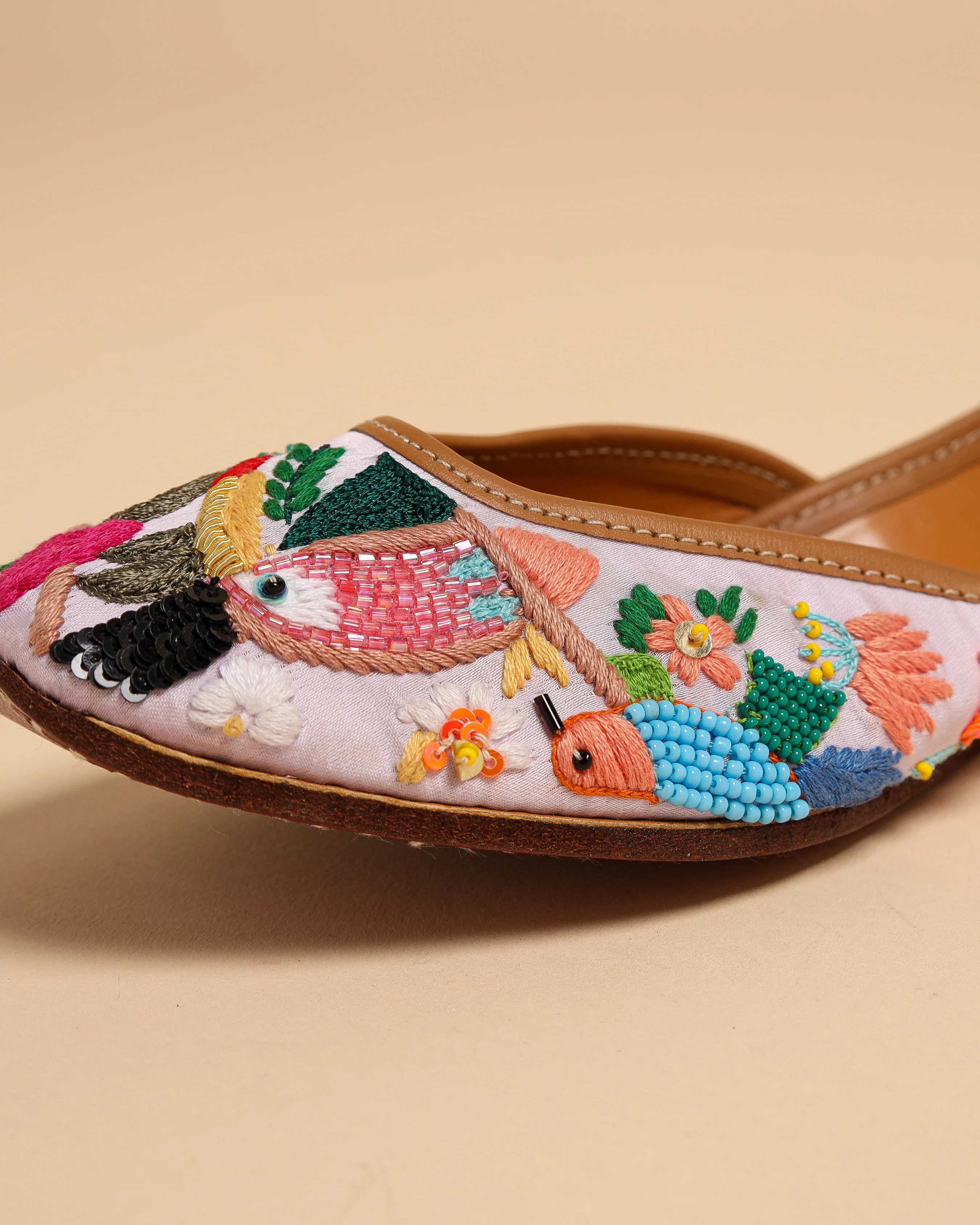 Purple Feather Handcrafted Jutti - Image 8