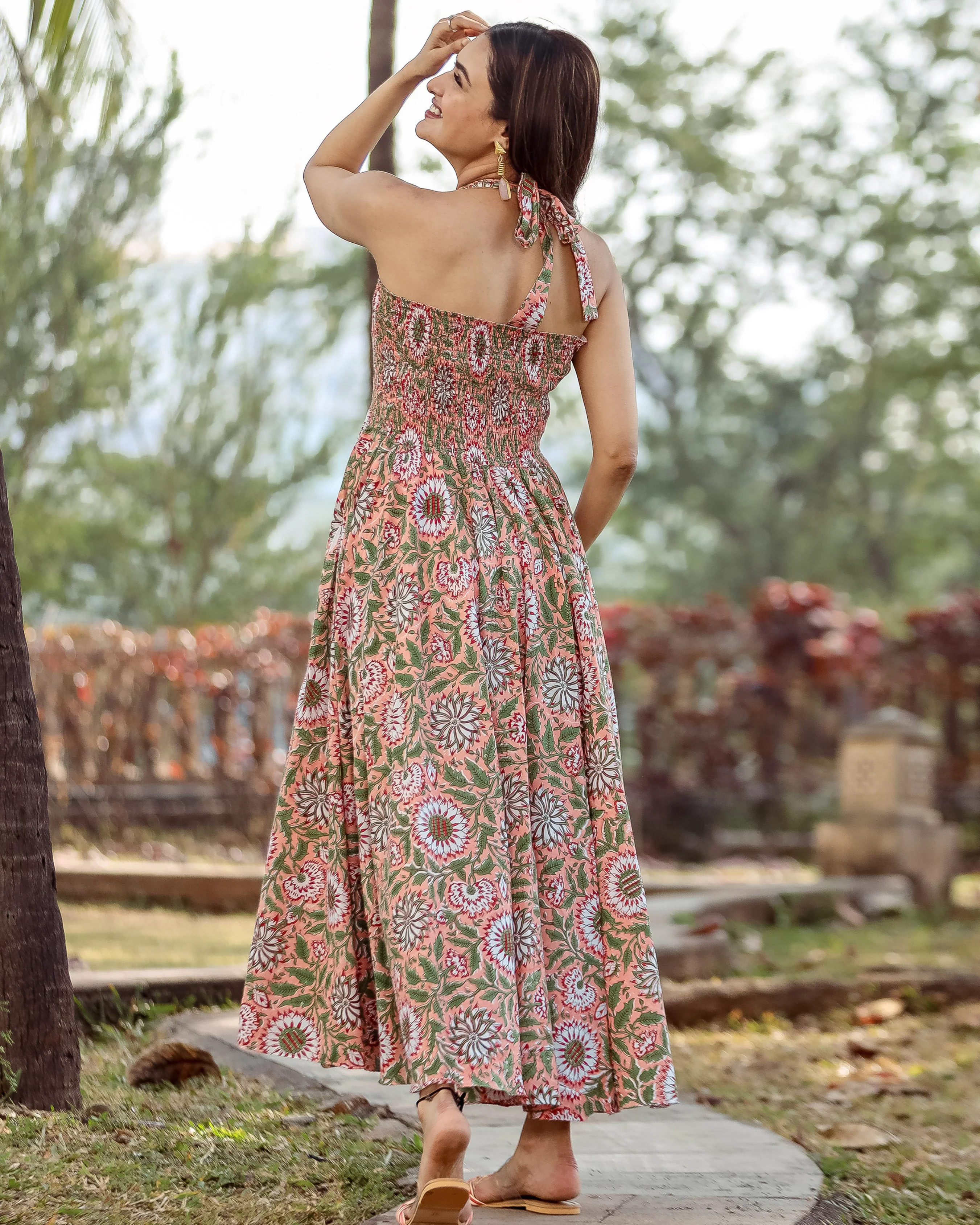 Rebecca Smocked Cotton Dress - Image 4