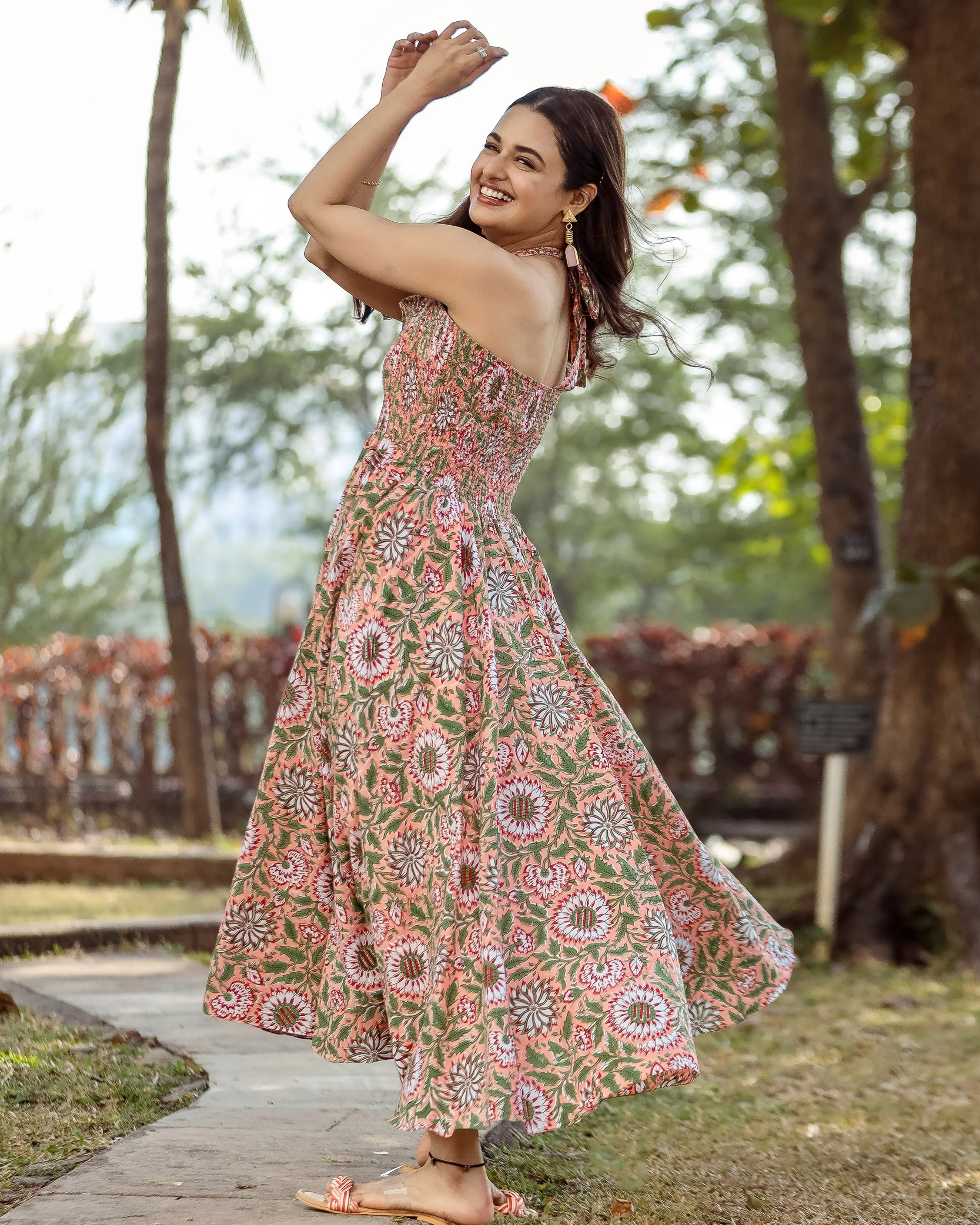 Rebecca Smocked Cotton Dress - Image 5