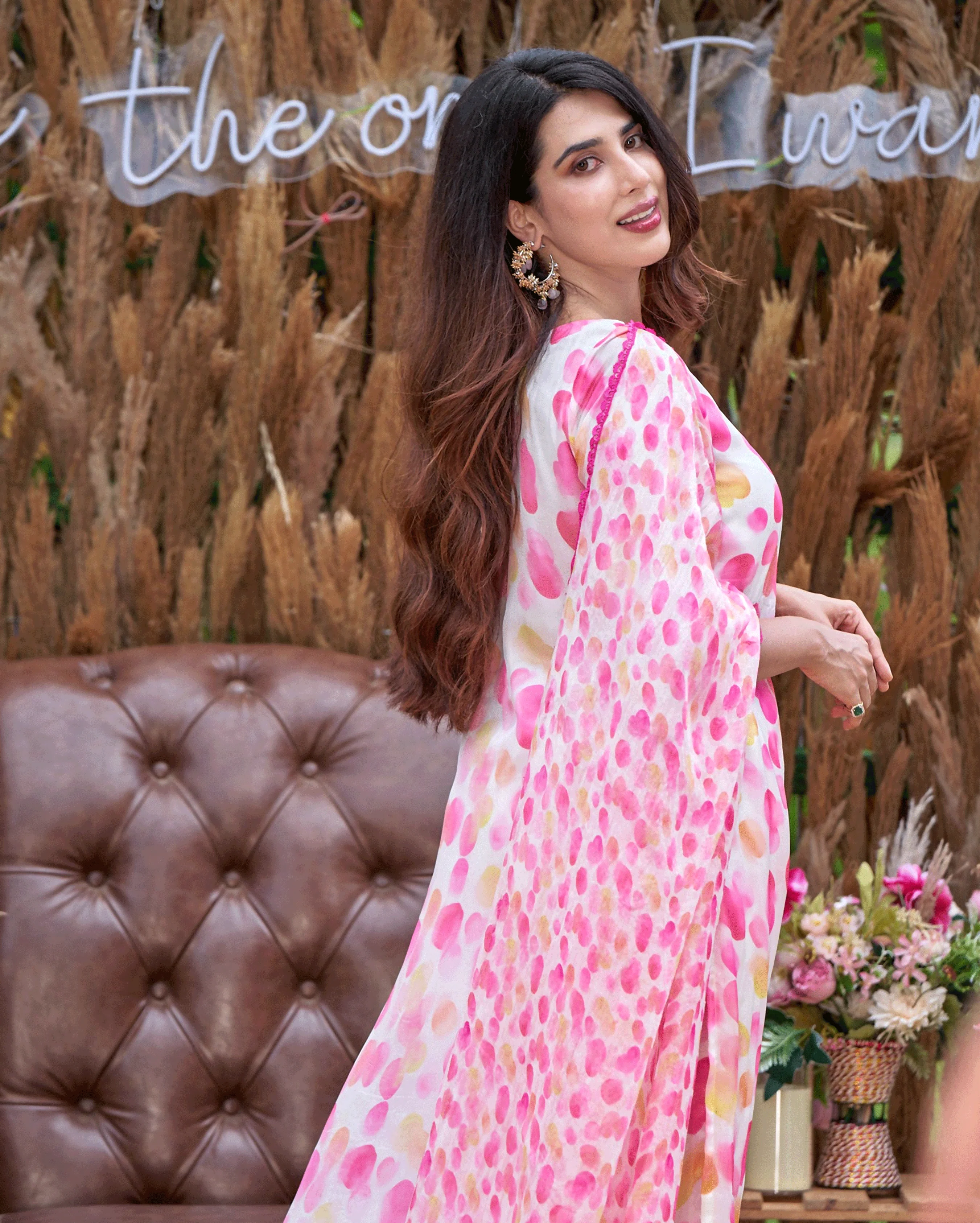 Riddhi White Printed Silk Suit Set - Image 4