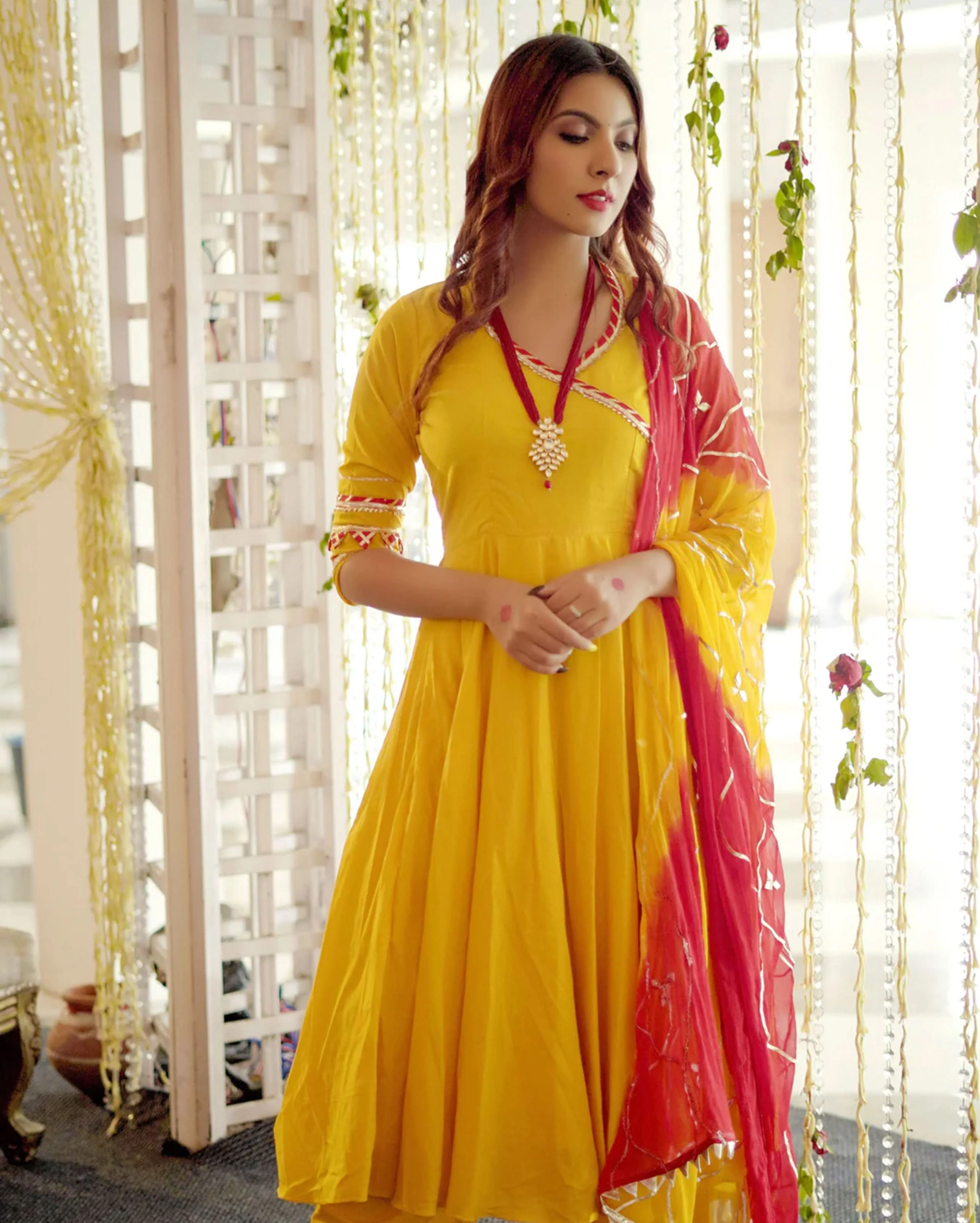 Royal Yellow Gotapatti Suit Set - Image 4