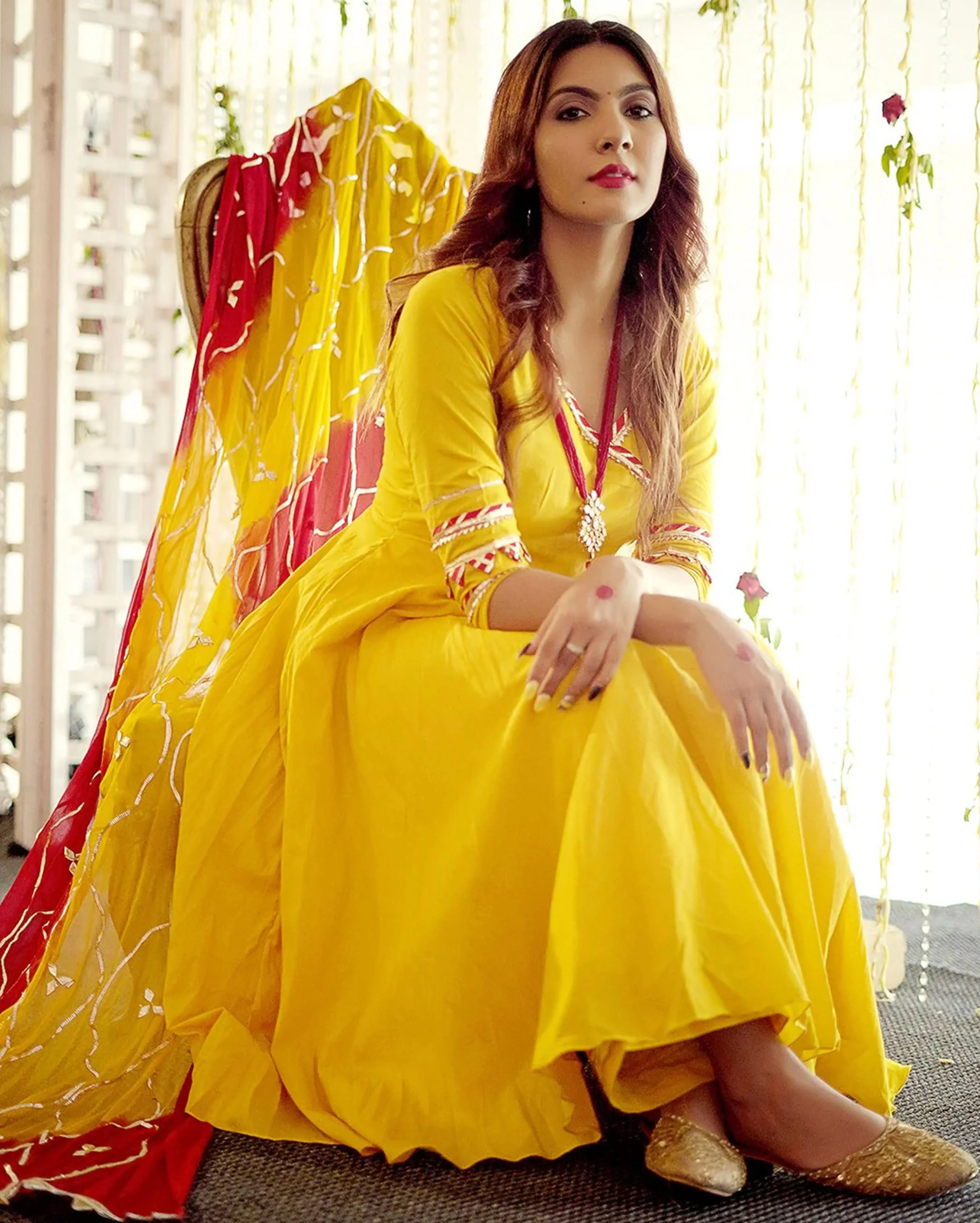 Royal Yellow Gotapatti Suit Set - Image 6