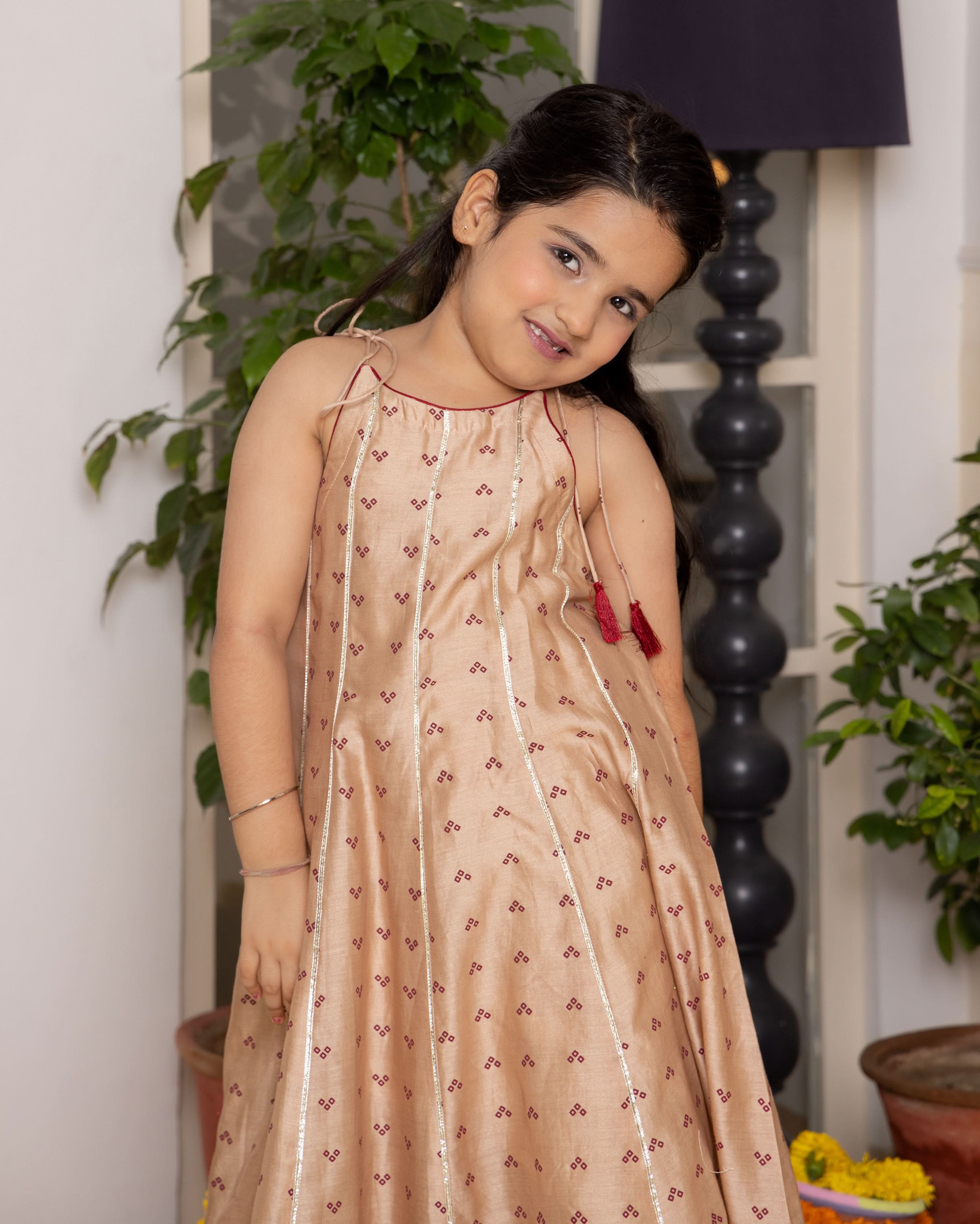 Ruhi Beige Bandhani Chanderi Coord Set - Image 7