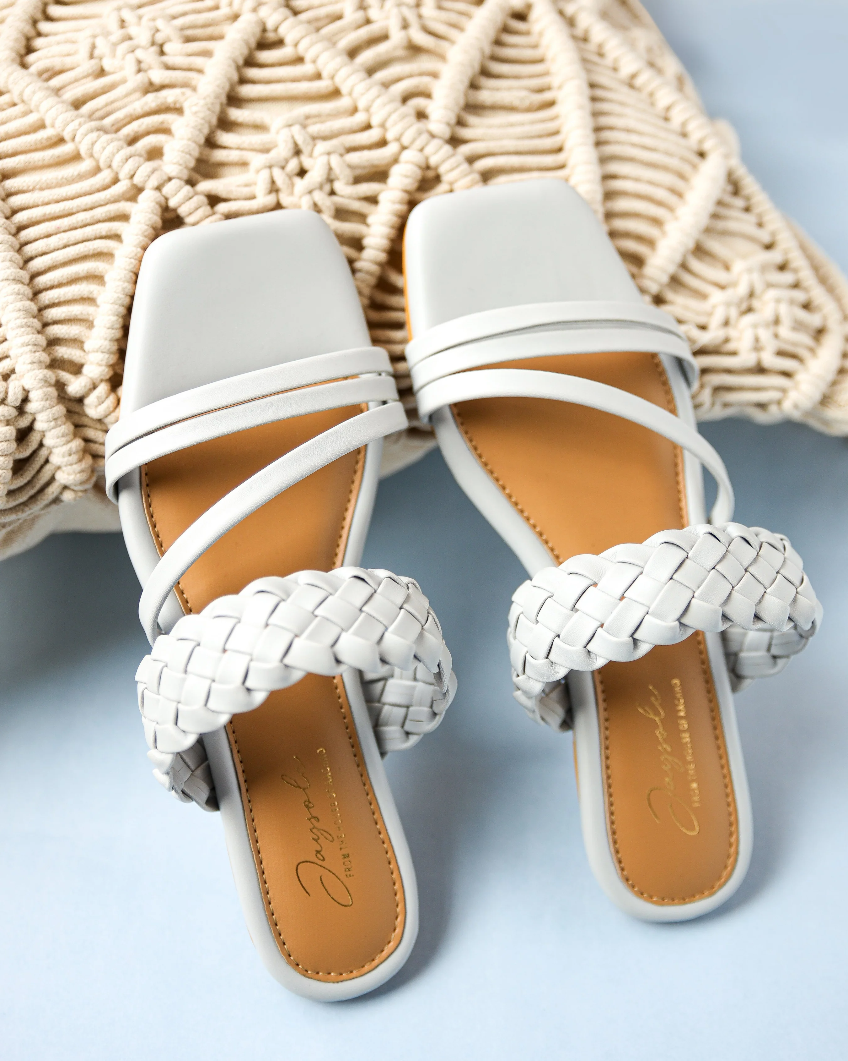 Sky Heart Open Toe Flats - Image 8