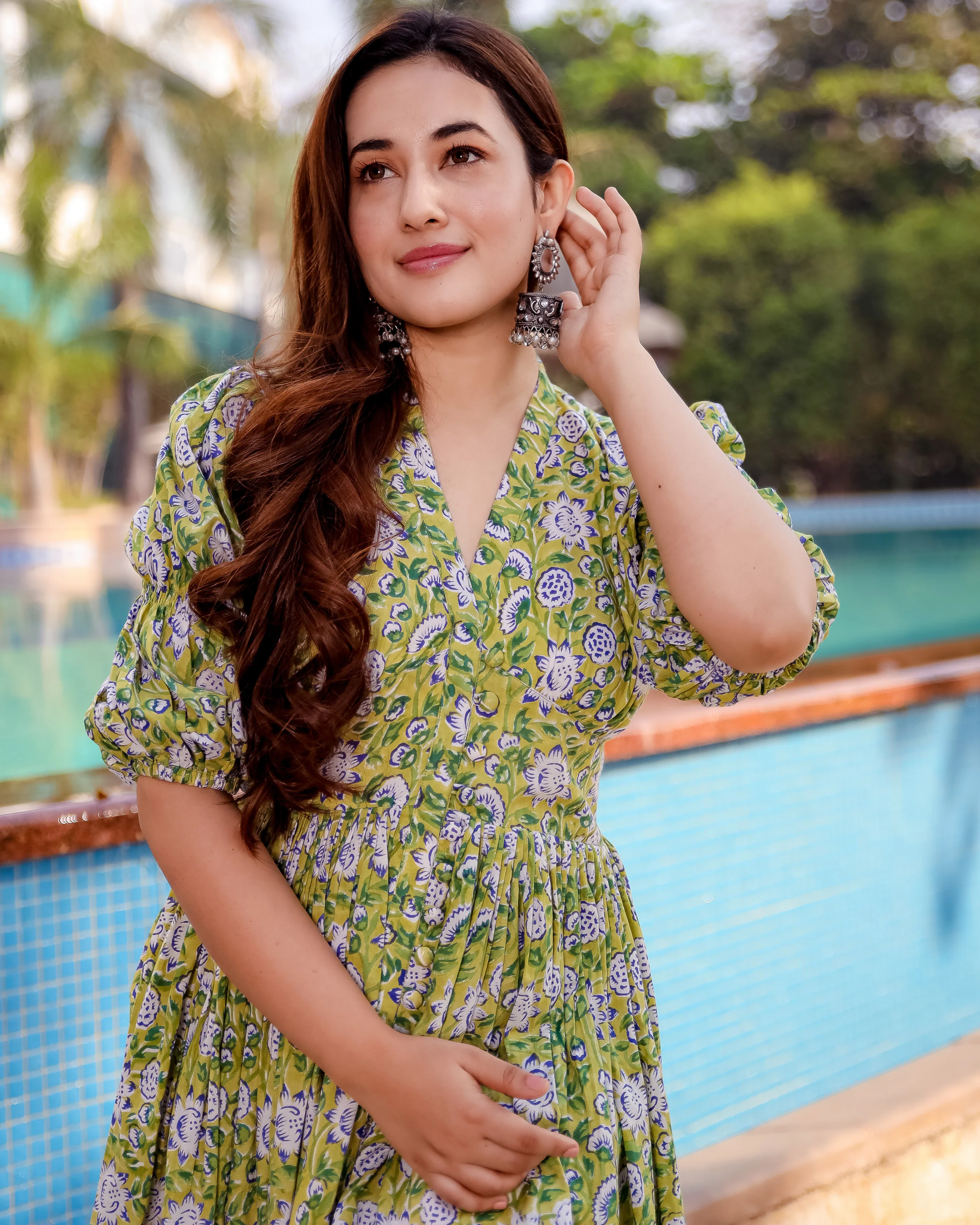 Spring Green Cotton Dress - Image 6