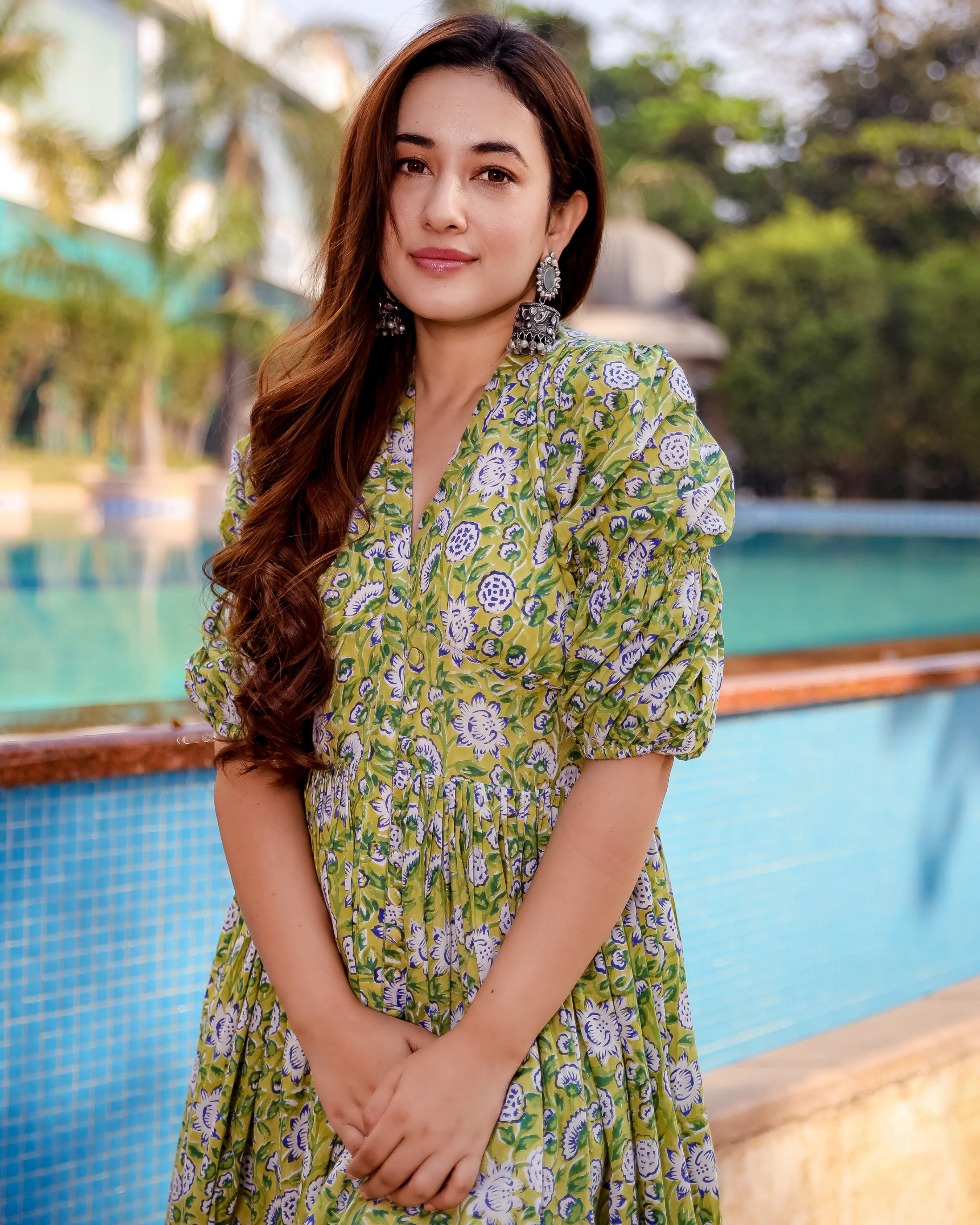 Spring Green Cotton Dress - Image 7