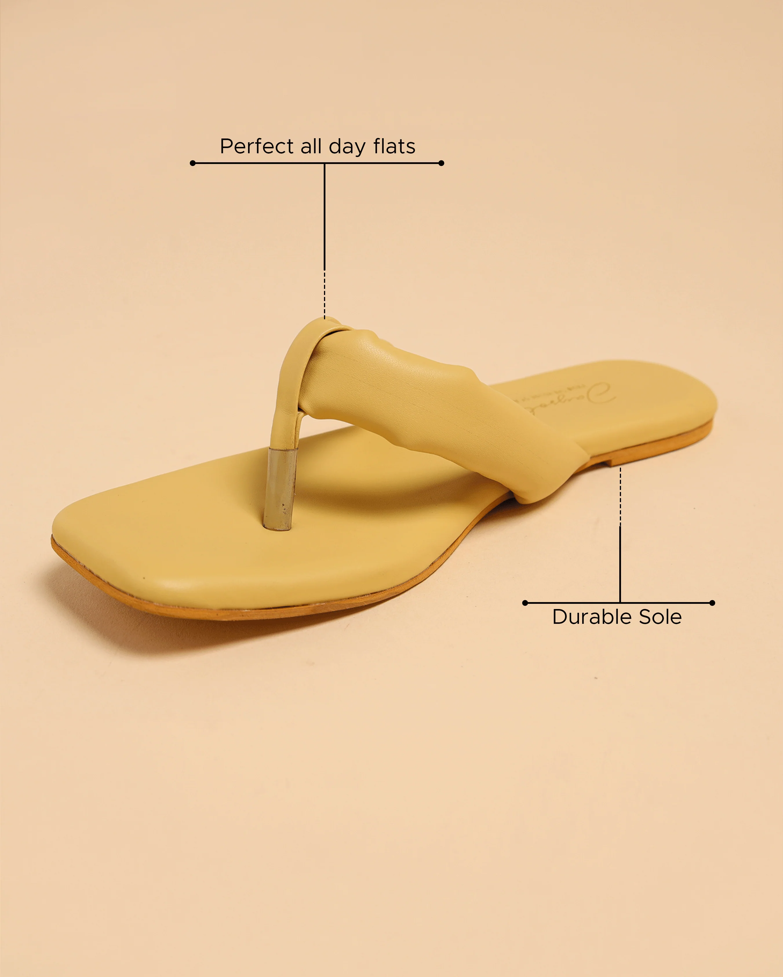 Strawlight Open Toe Flats - Image 3