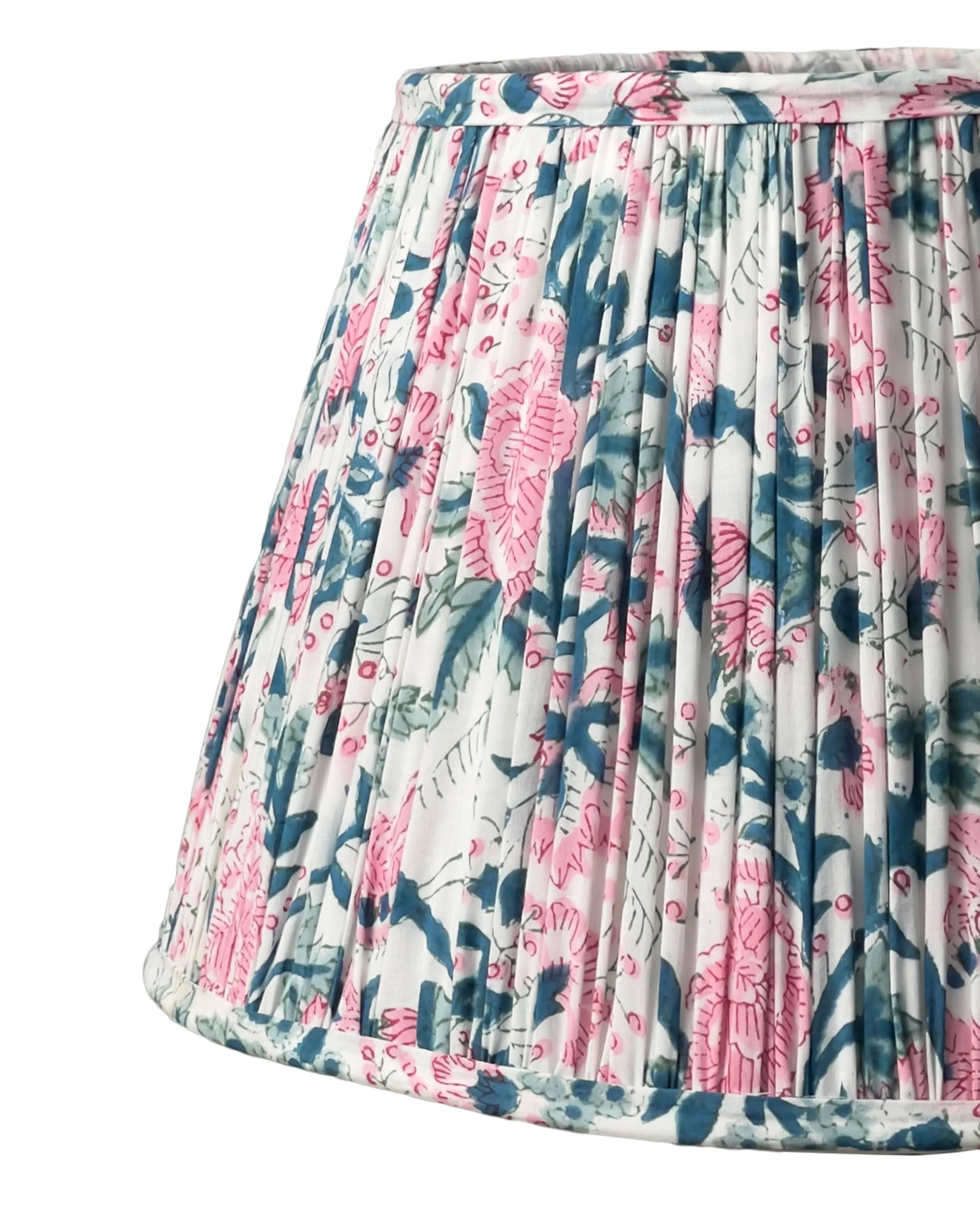 Summer Pink Handblock Circular Lampshade - Image 10