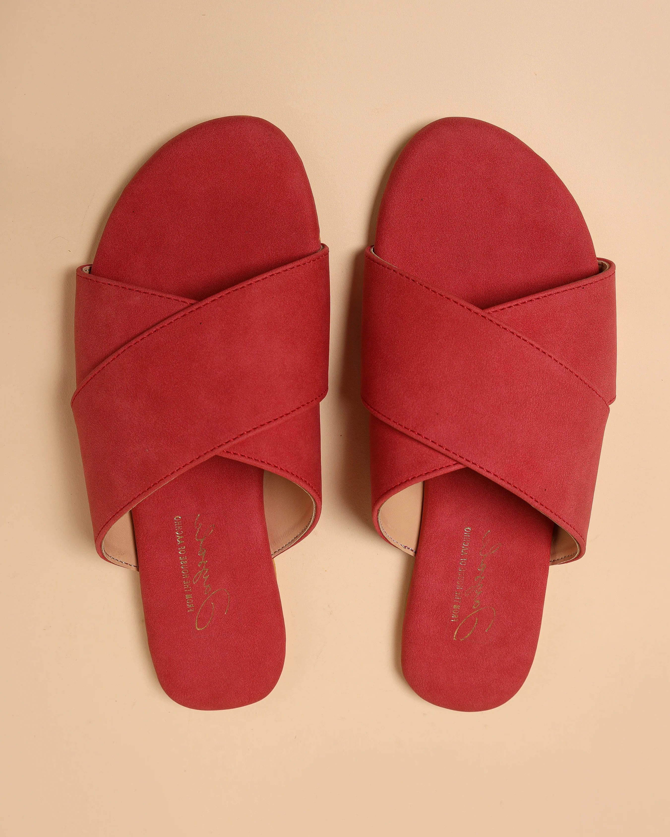 Sunkissed Coral Suede Flats - Image 6
