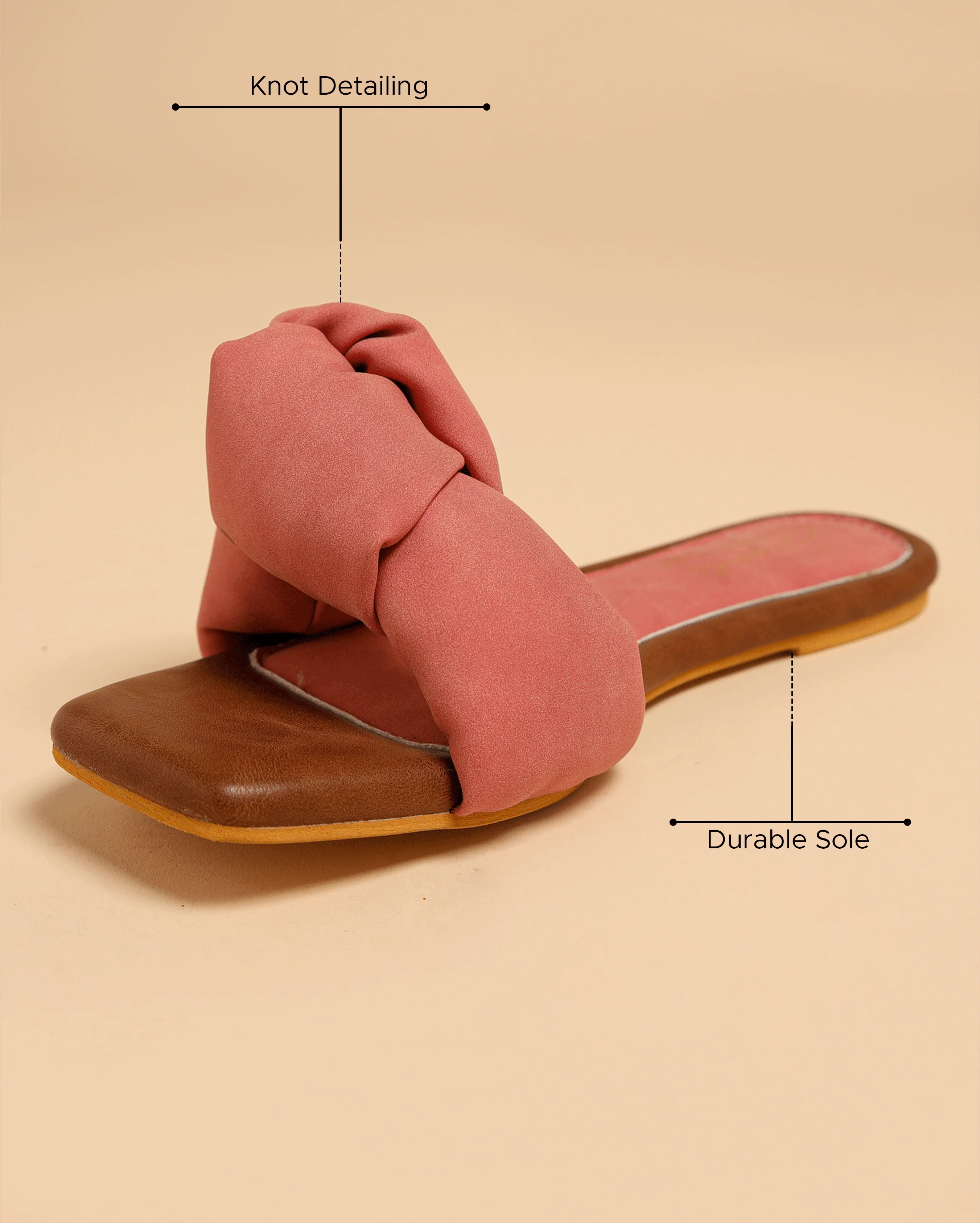 Teaberry Knoted Flats - Image 3