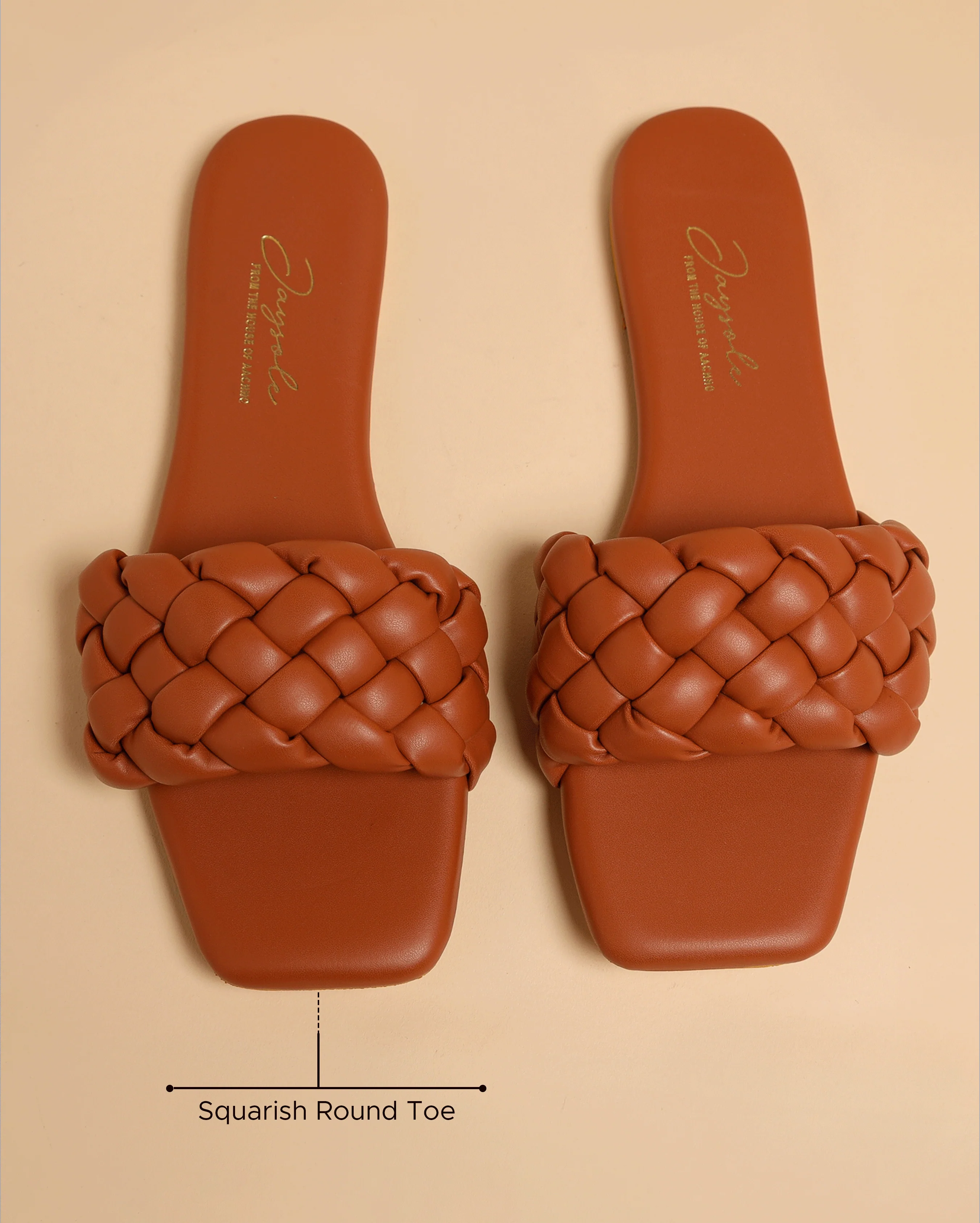 Toasted Nut Braided Slides - Image 2