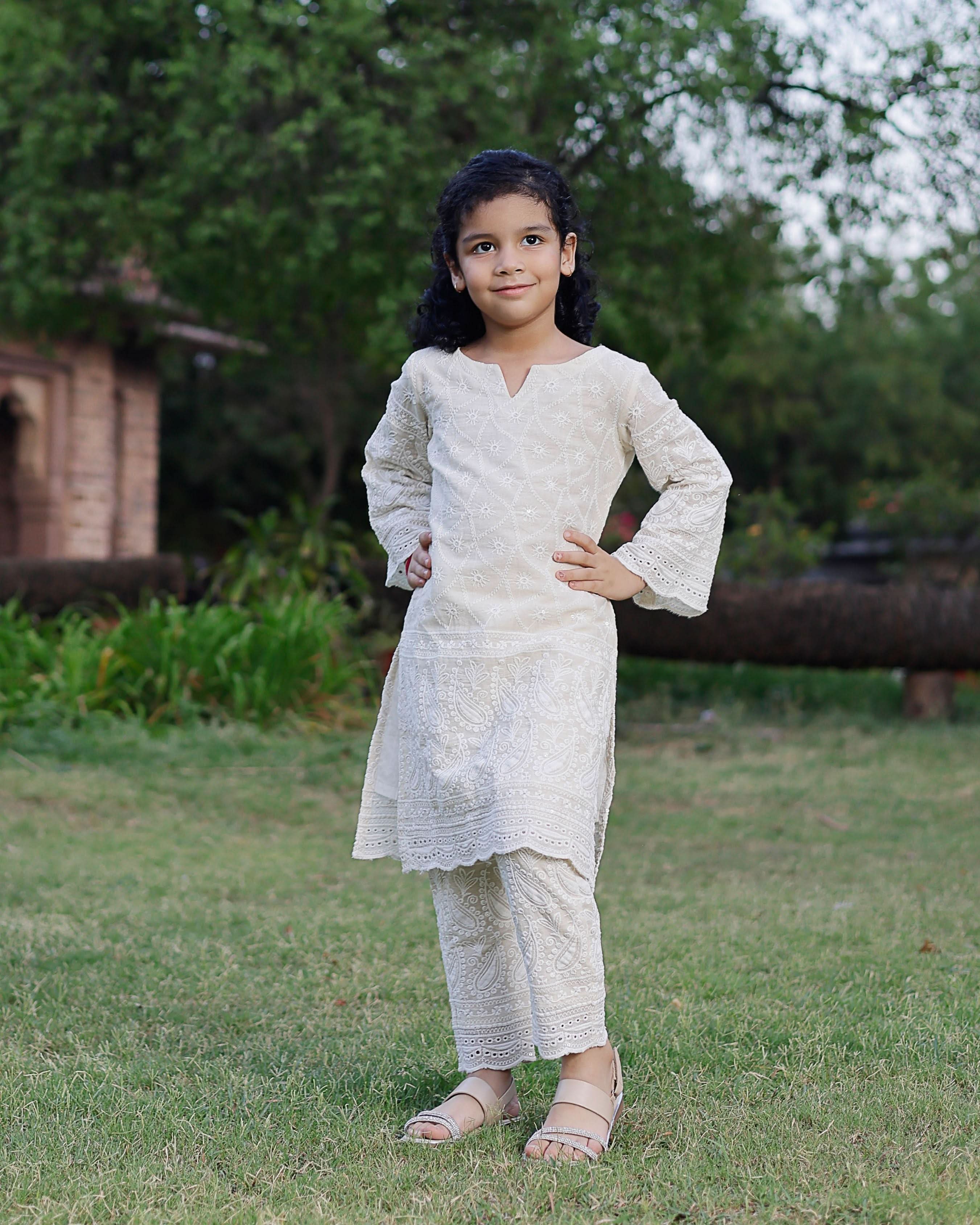 Umiko Embroidered Cotton Kurta Set - Image 8